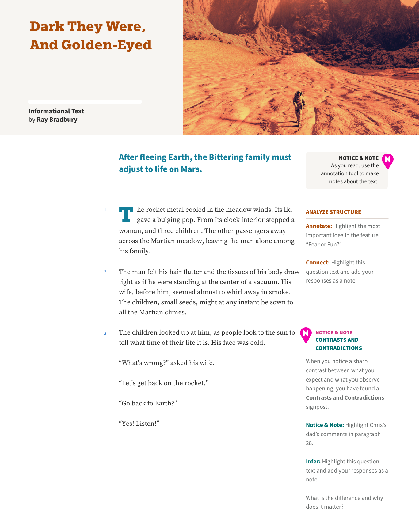The opening screen ensures text begins above the fold