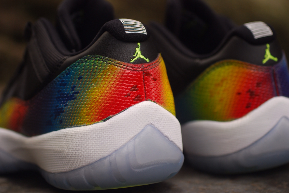 Hunky Dory Design Air Jordan 11 low Rainbow Snakeskin