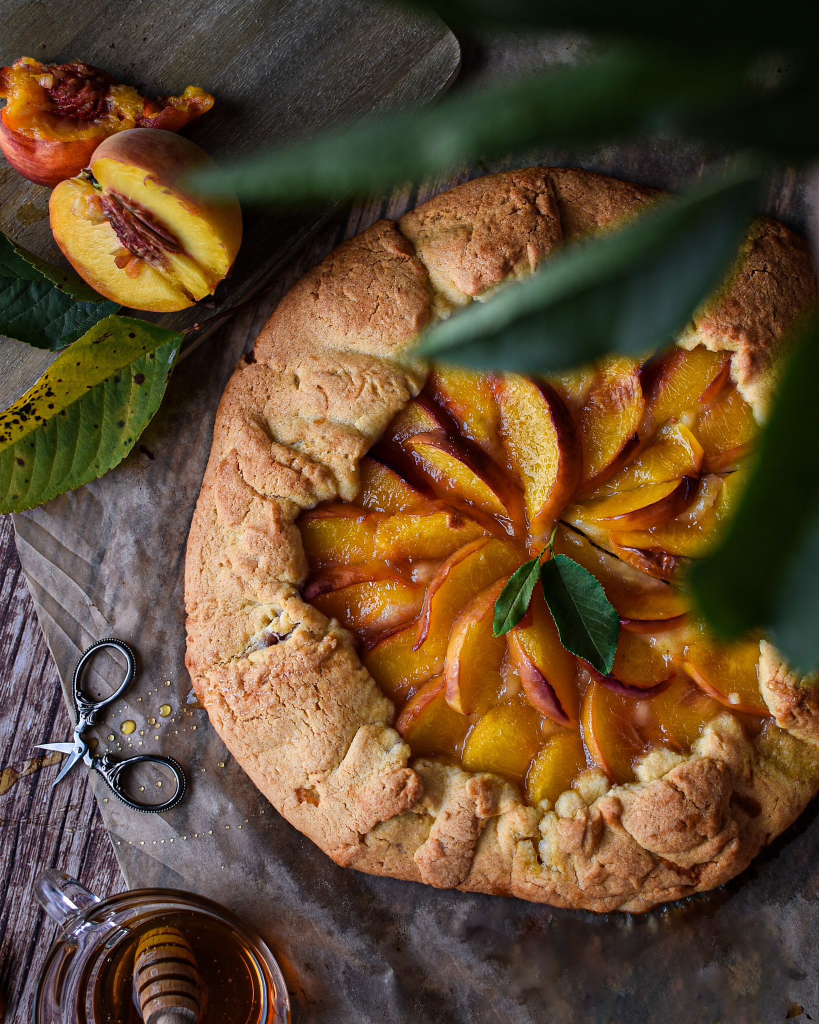 Peach galette