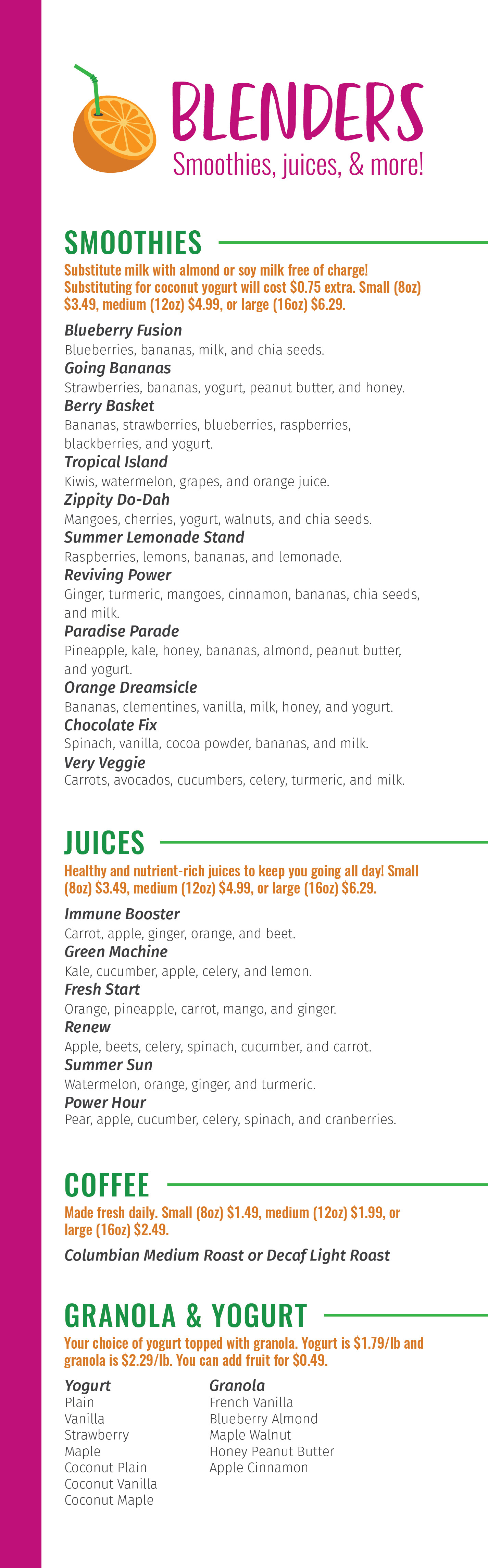 Menu Front
