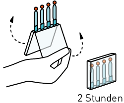 medizinische Illustration: Proben verschließen