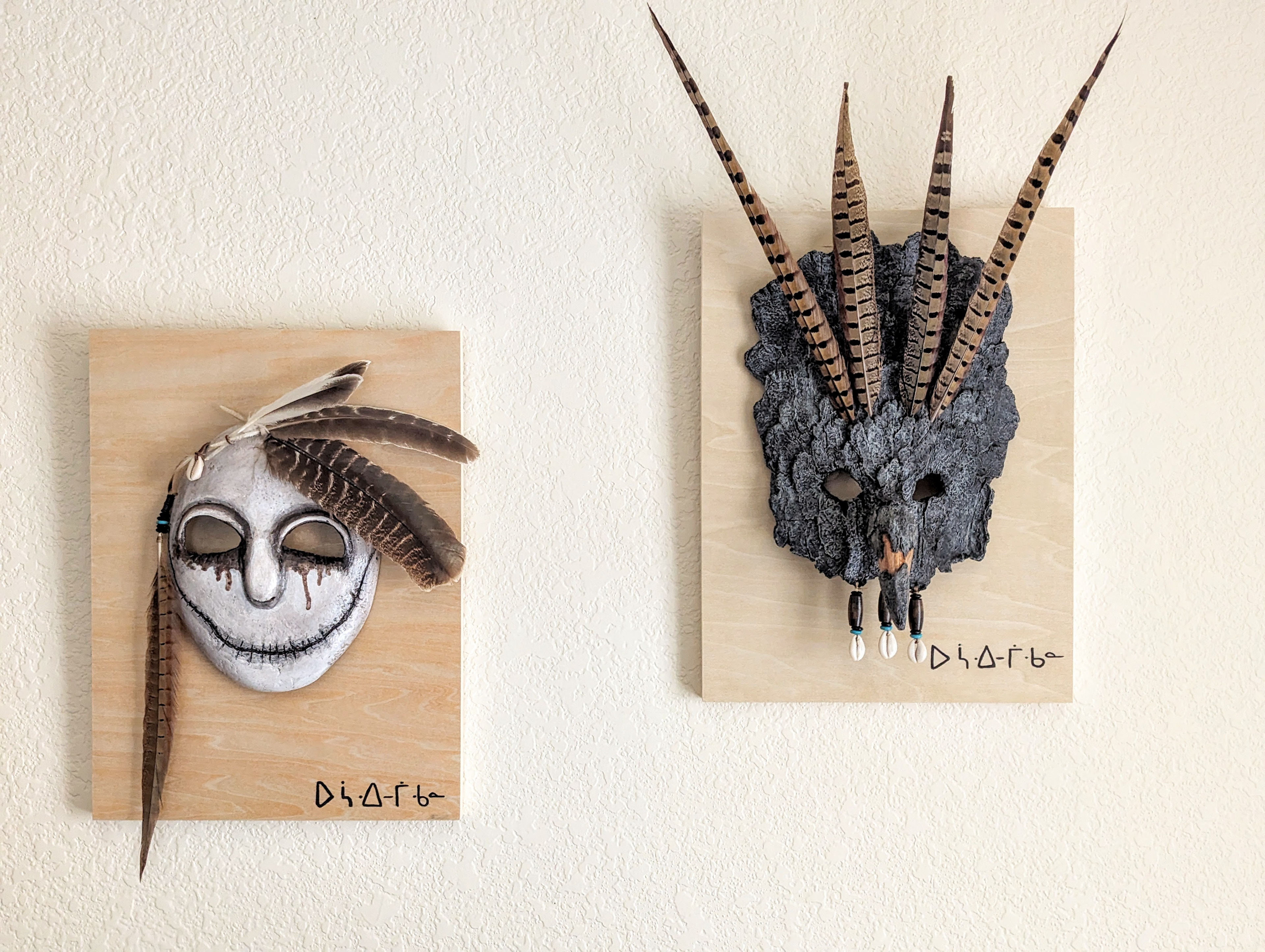 False face wall masks