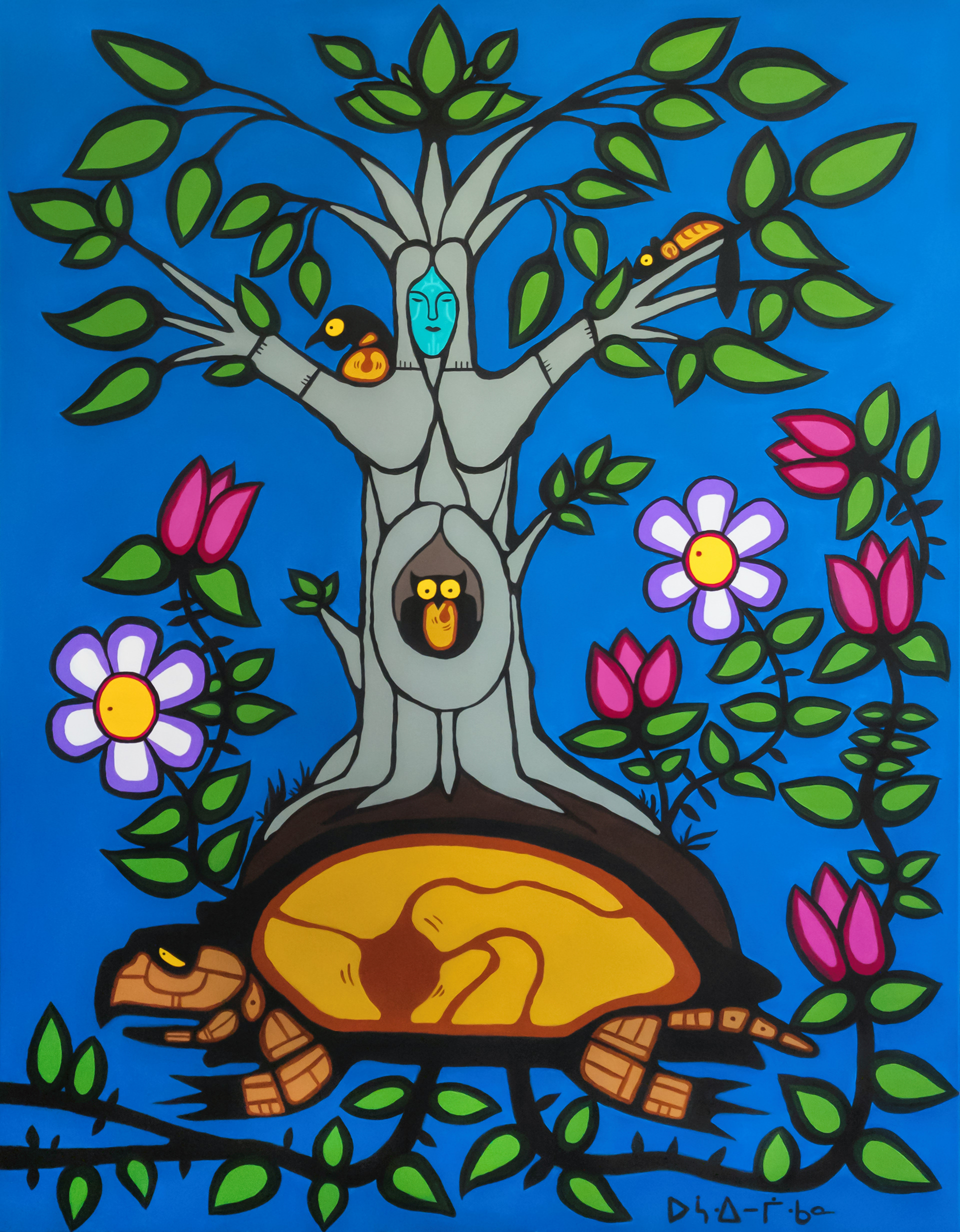 First Offering Panel 2, acrylic on canvas 36 in x 48 in