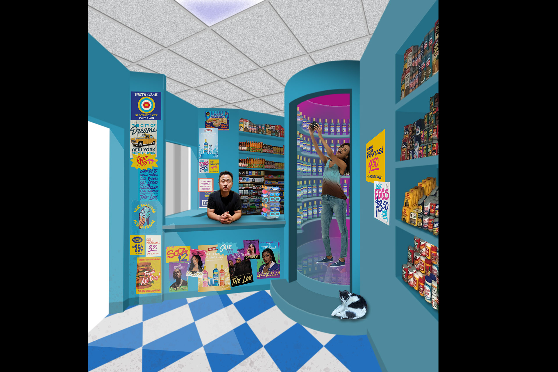 interior rendering Counter