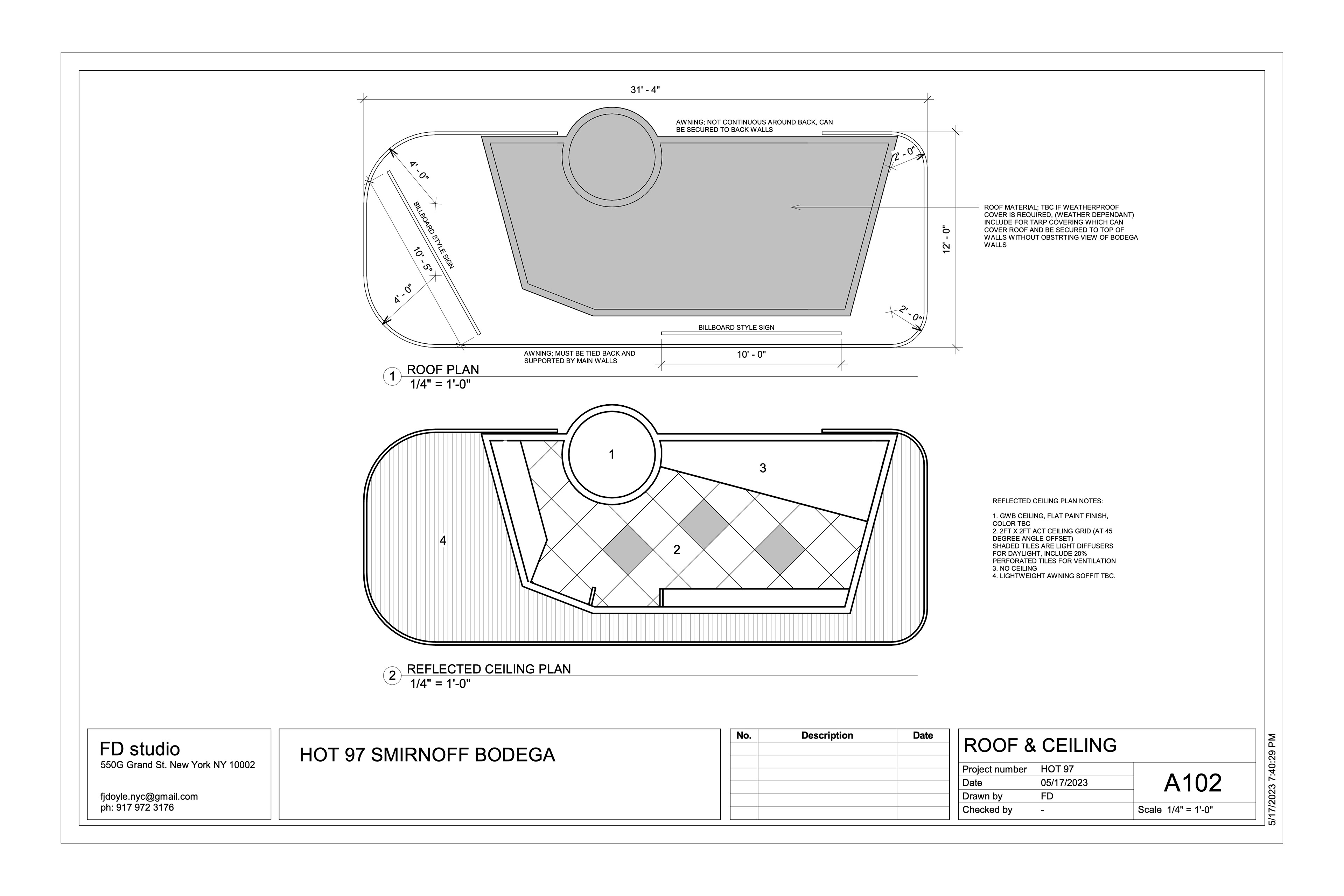 roof plan, ceiling plan