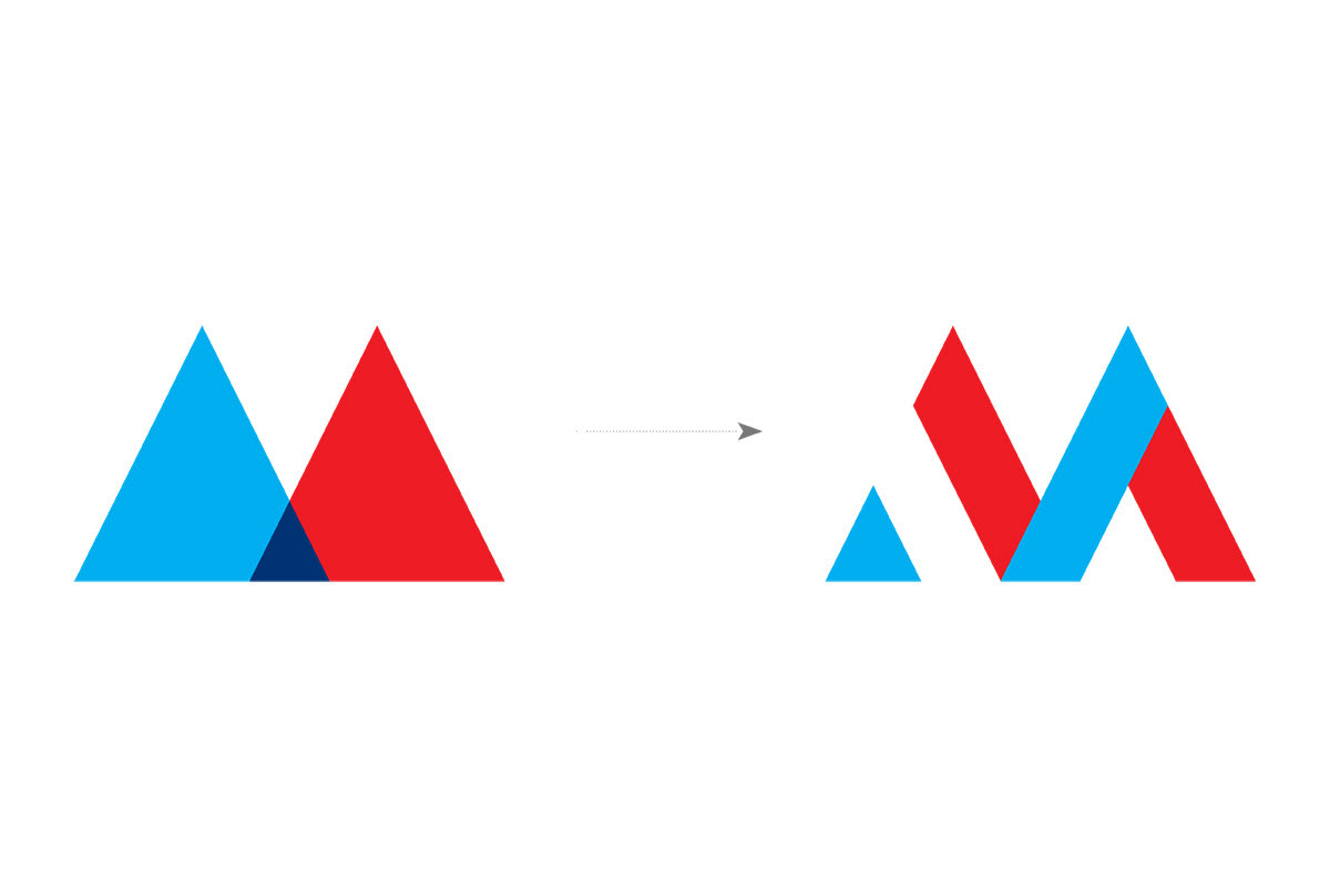 Reaching peak potential. The triangles represent new horizons and fresh aspirations. Learners, as depicted by the dot, can go higher and further in their pursuits by upskilling with SIM Academy (Professional Development).