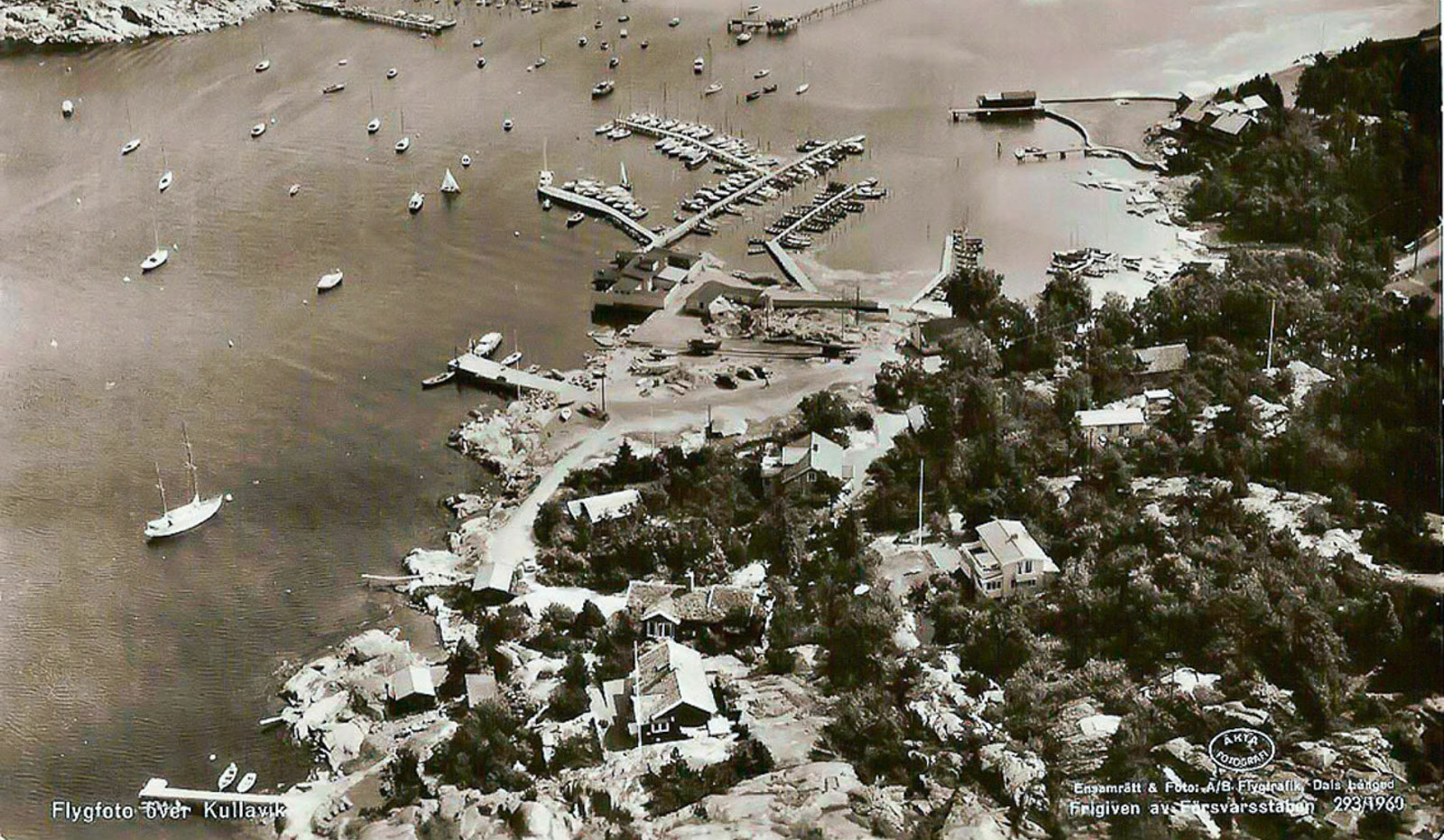 Kullaviks hamn flygfoto 1960.