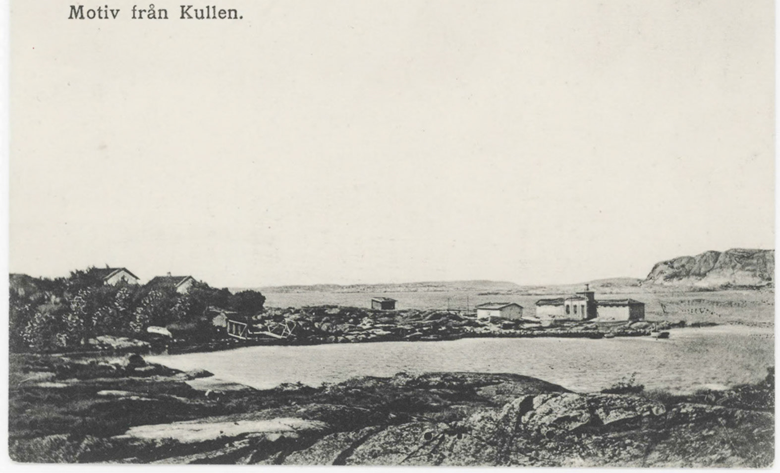 Kullen med badhuset, vykort ca 1905.