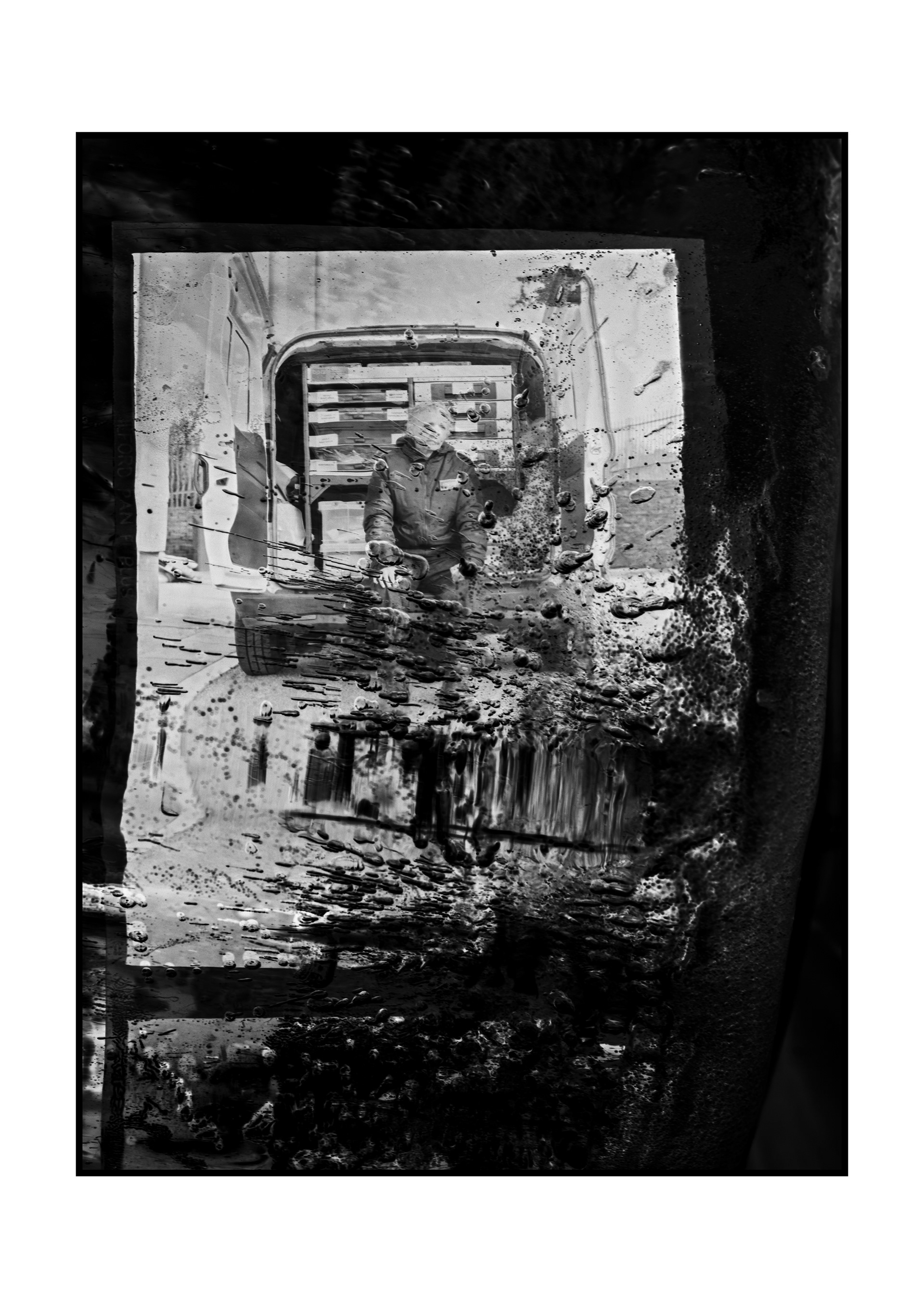 FIlm fragment in ice