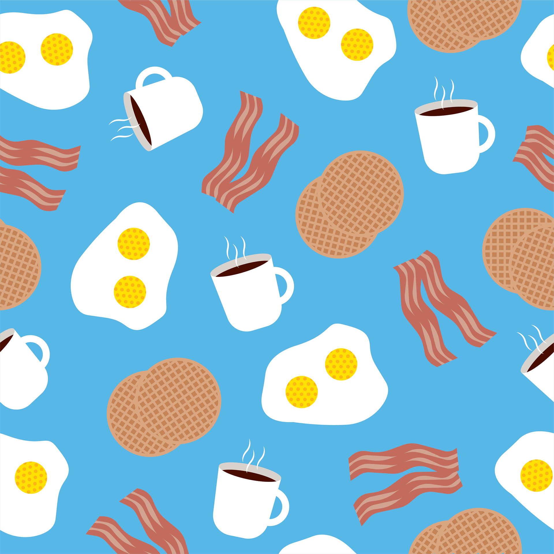 Breakfast Ball seamless pattern (2021)