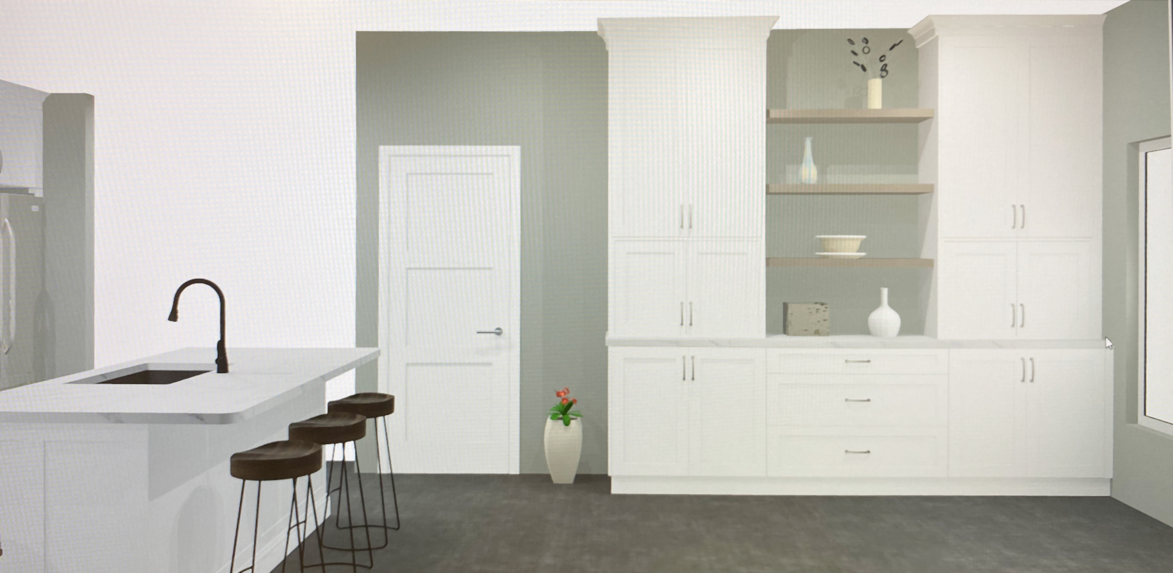 Built-ins added for multi-use kitchen extension