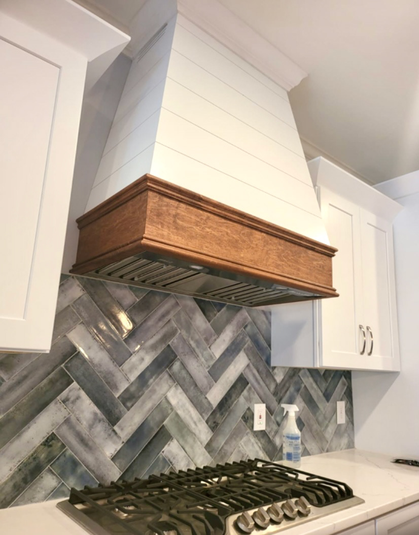 After photo - Hood detail, stained to match floor