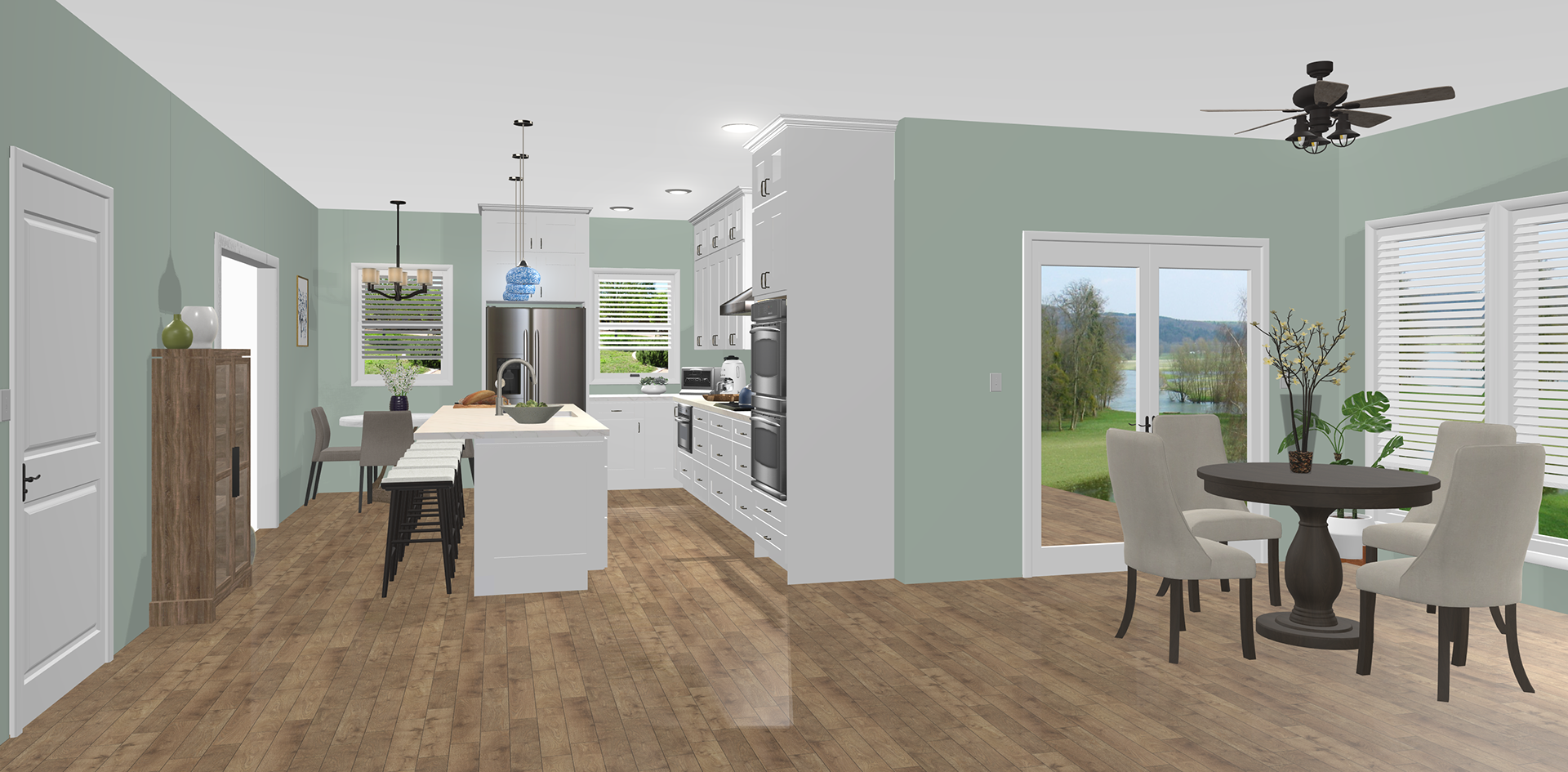 Remove wall, expand kitchen into former dining room