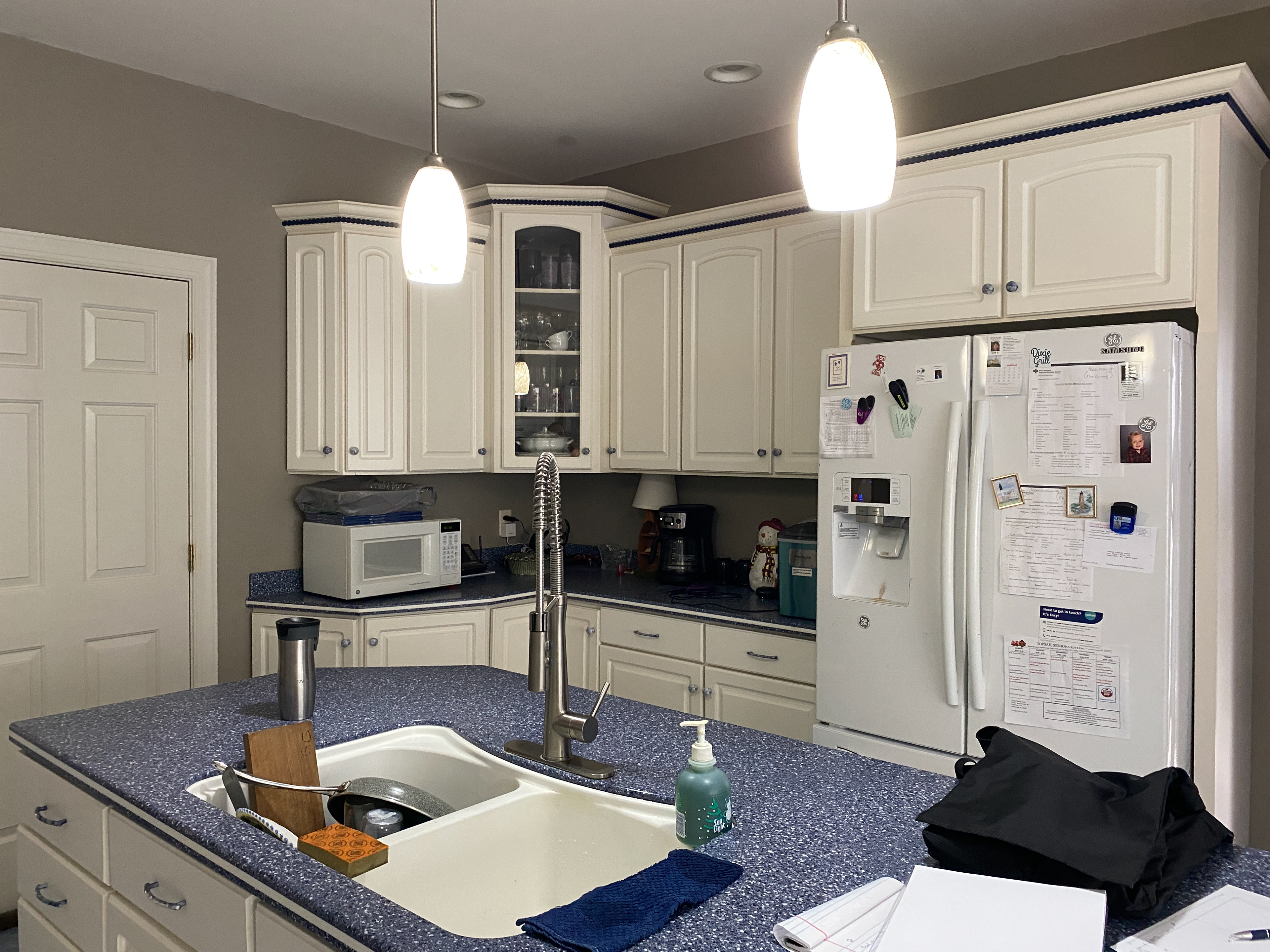 Before photo - old ref. wall removed.