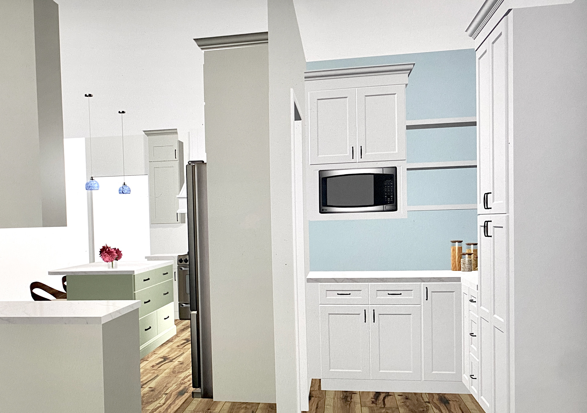 New walk-in pantry