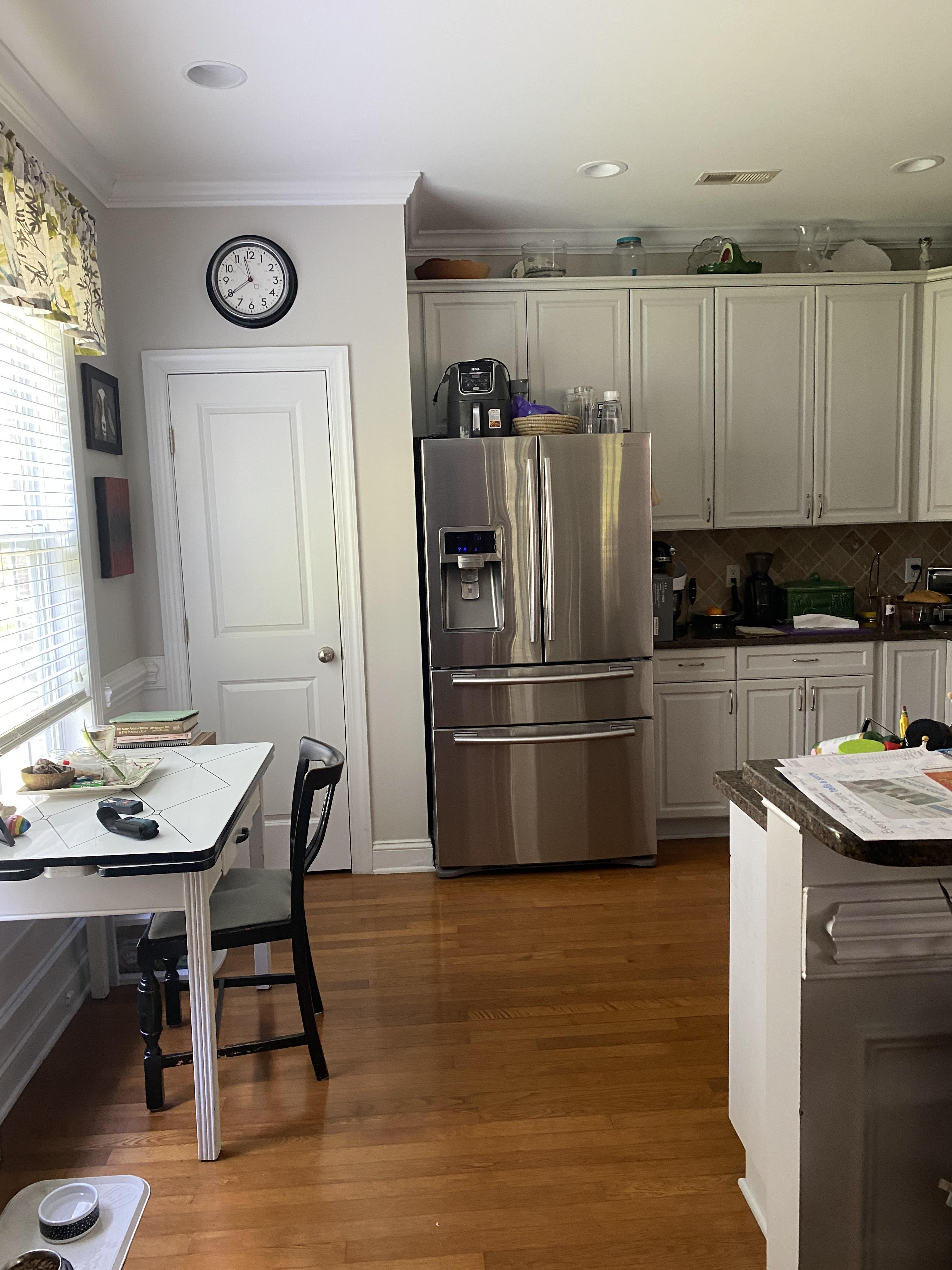 Former fridge location is now coffee bar area