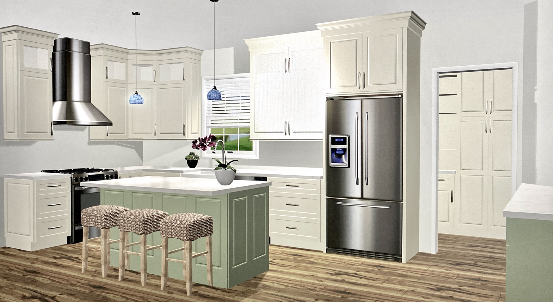 Move cooktop from island