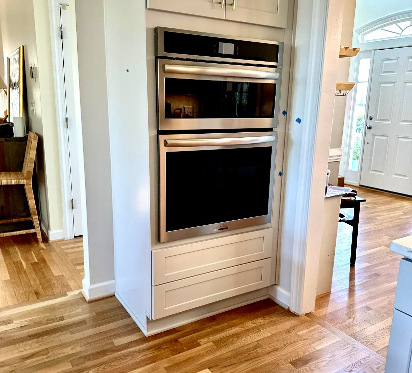 Custom wall oven cabinet