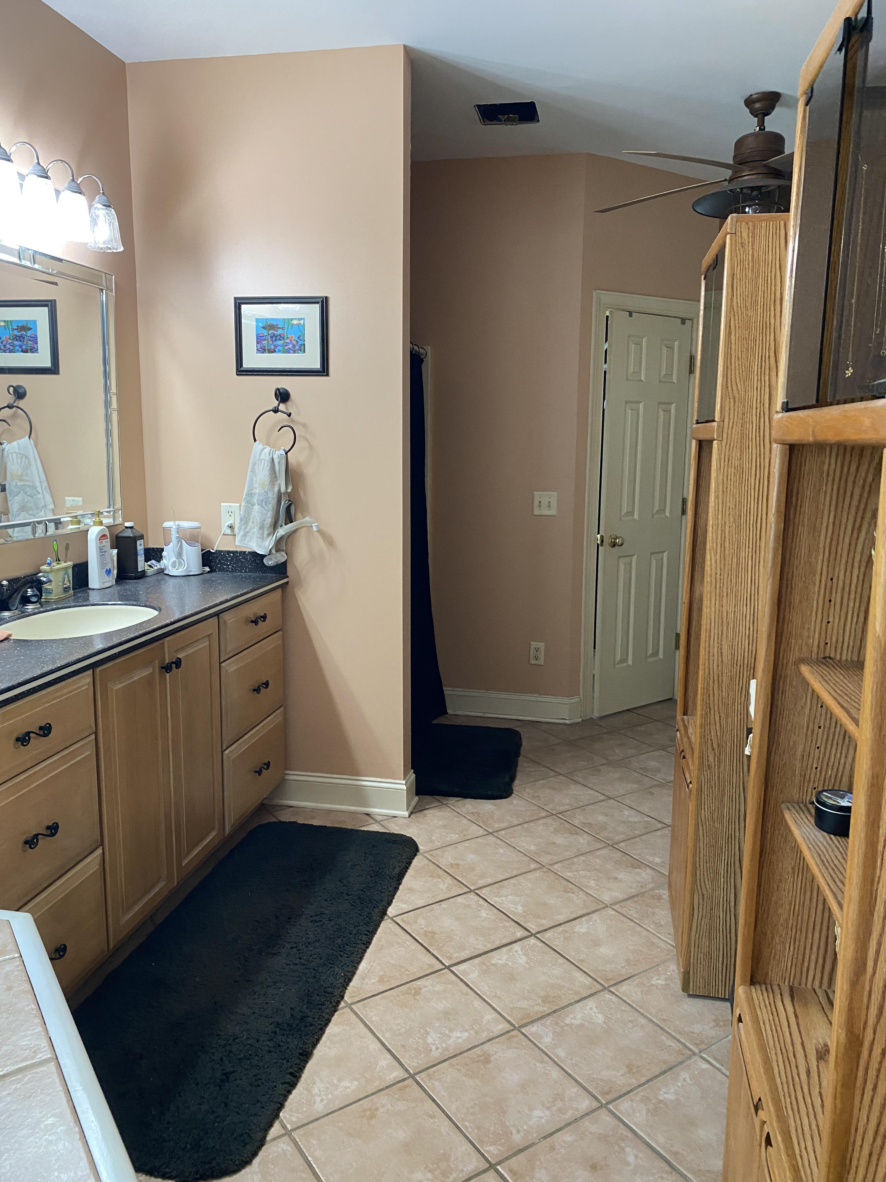 Redesign layout, add double walk-in shower