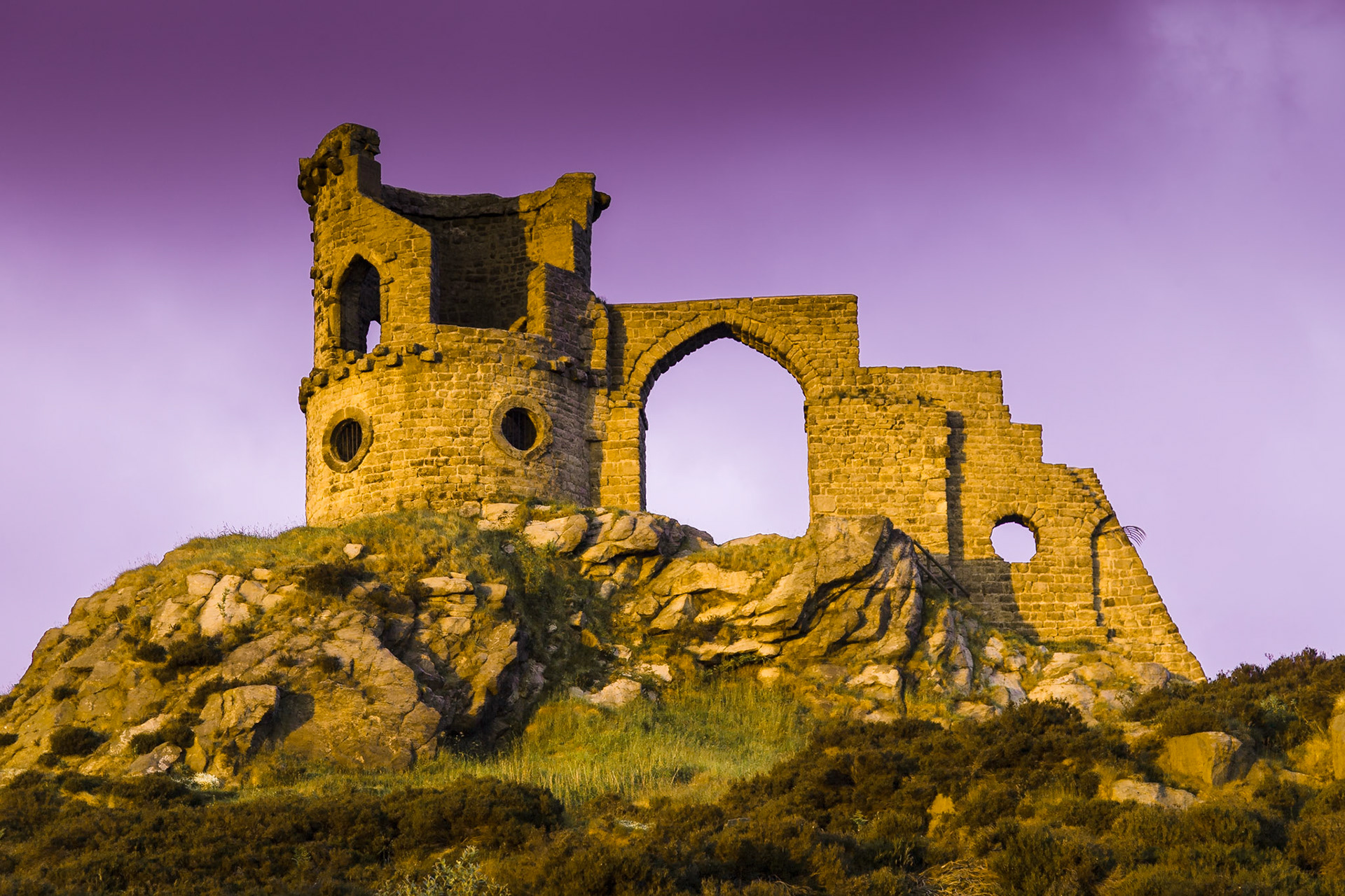 Mow Cop - Sunset with modified colours