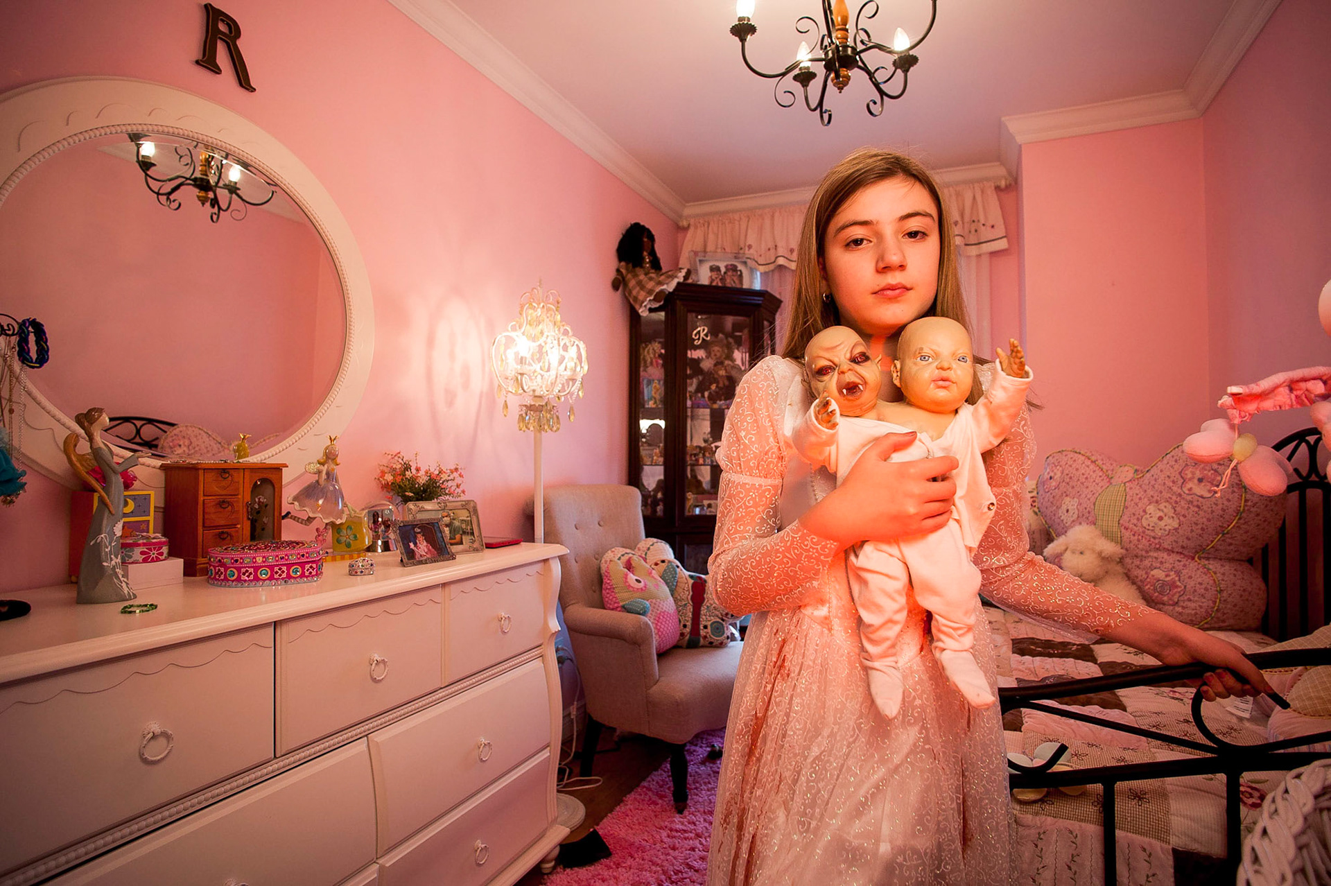 My cousin and her 'modified' doll.