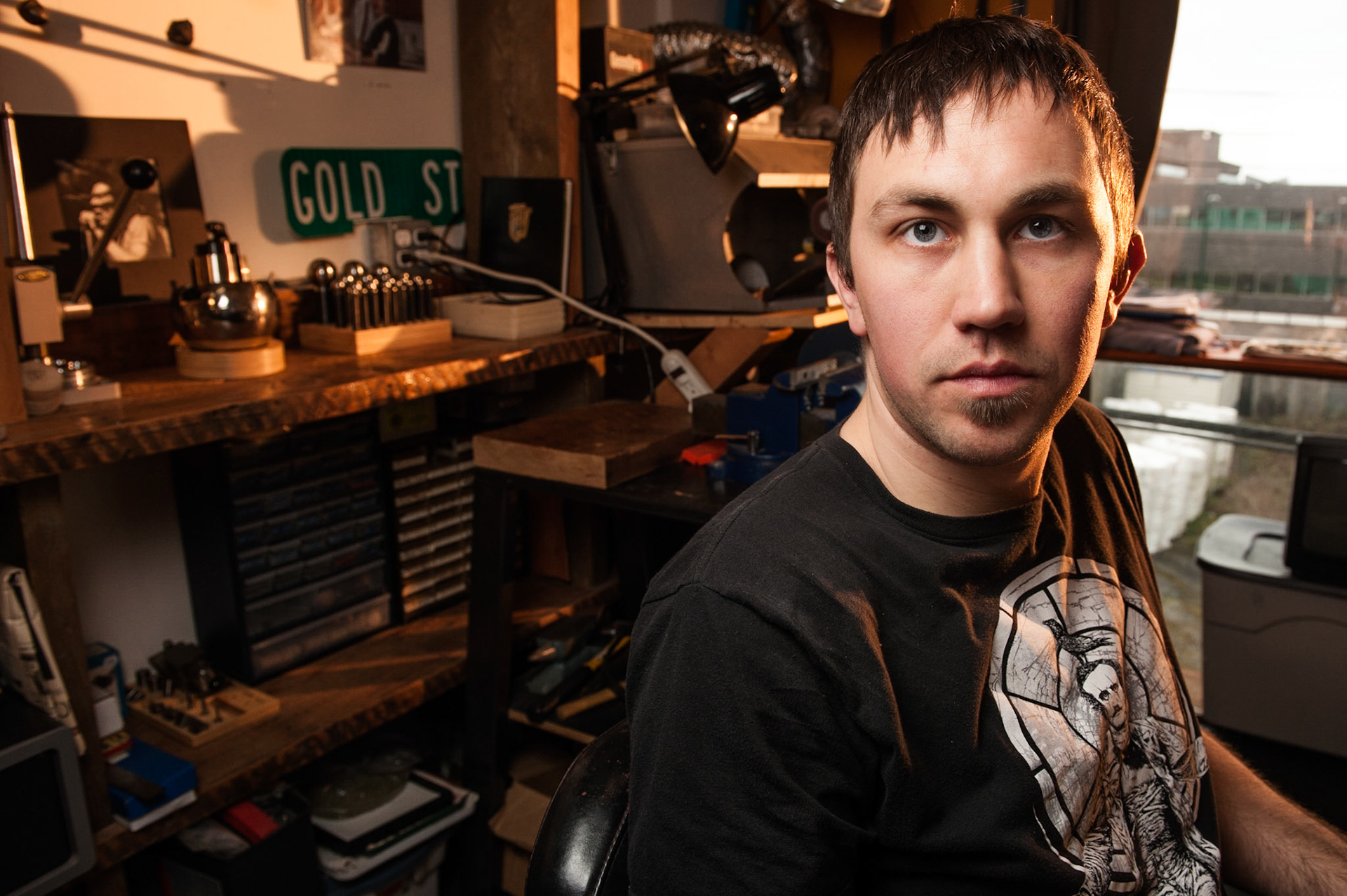 Jewelry maker Dustin Koch of Duko Designs