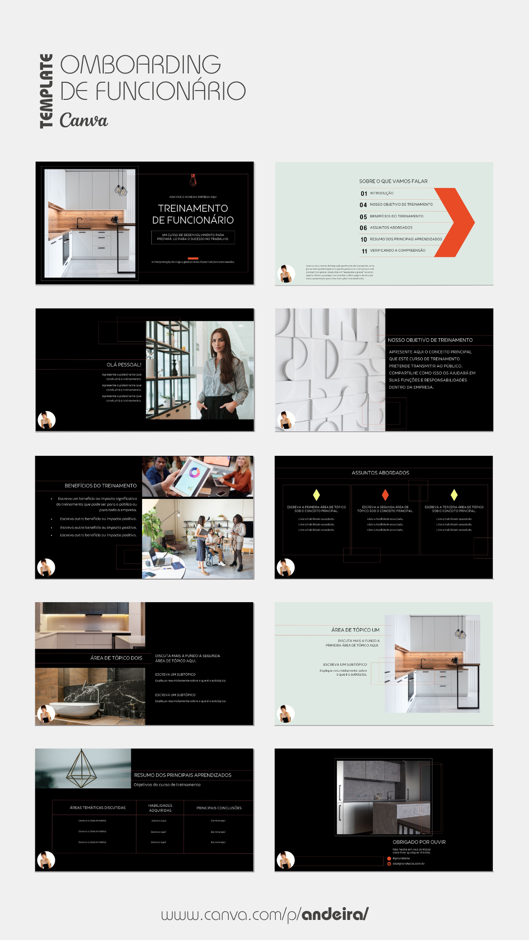 Template de onboarding de funcionário