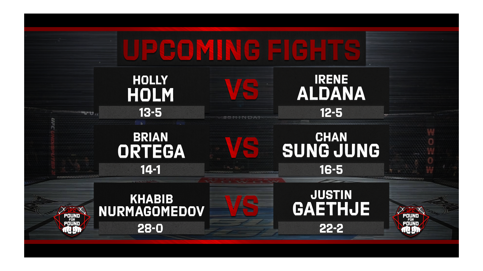 Upcoming Fights
