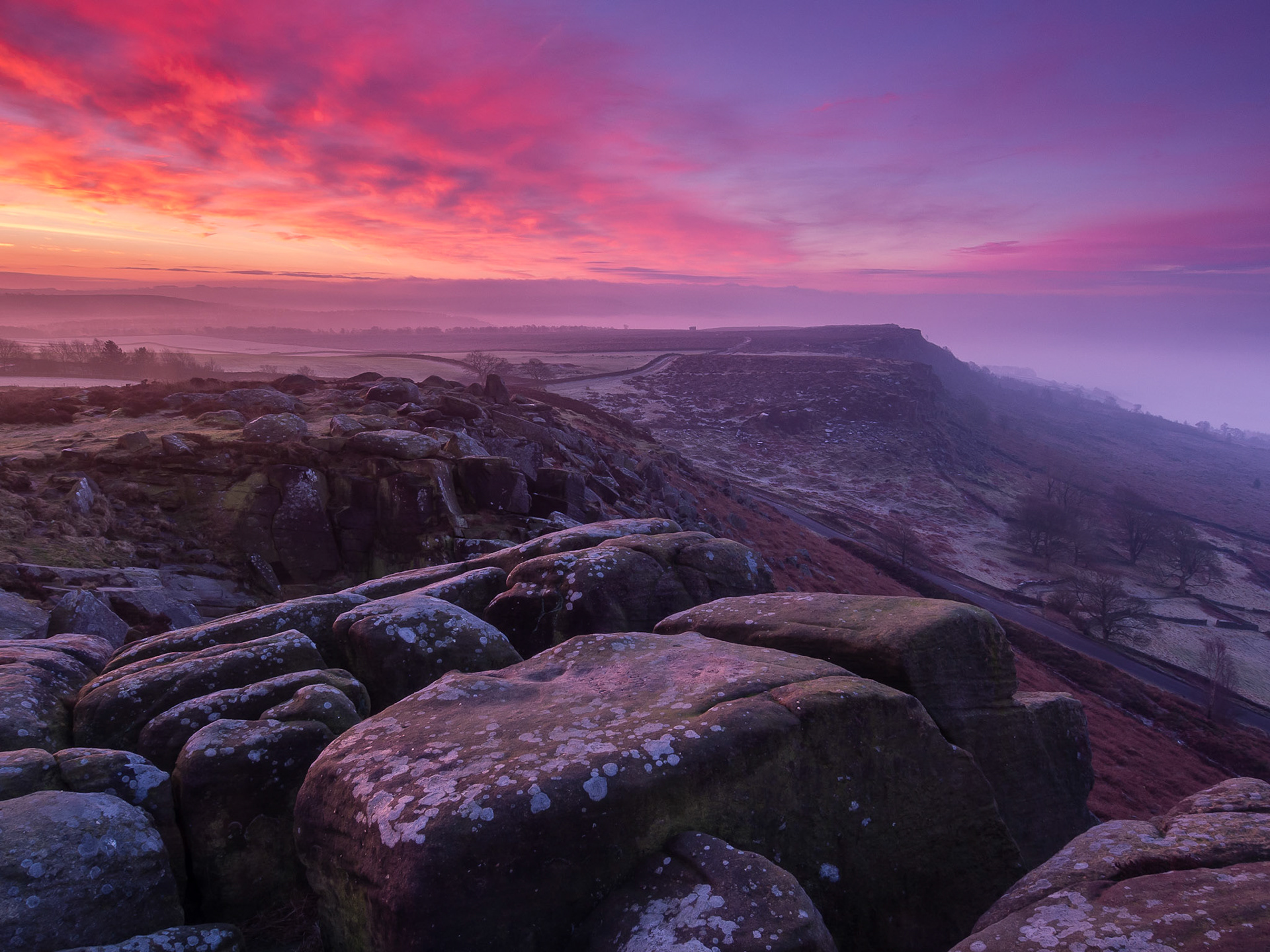 Curbar Edge at sunrise 3