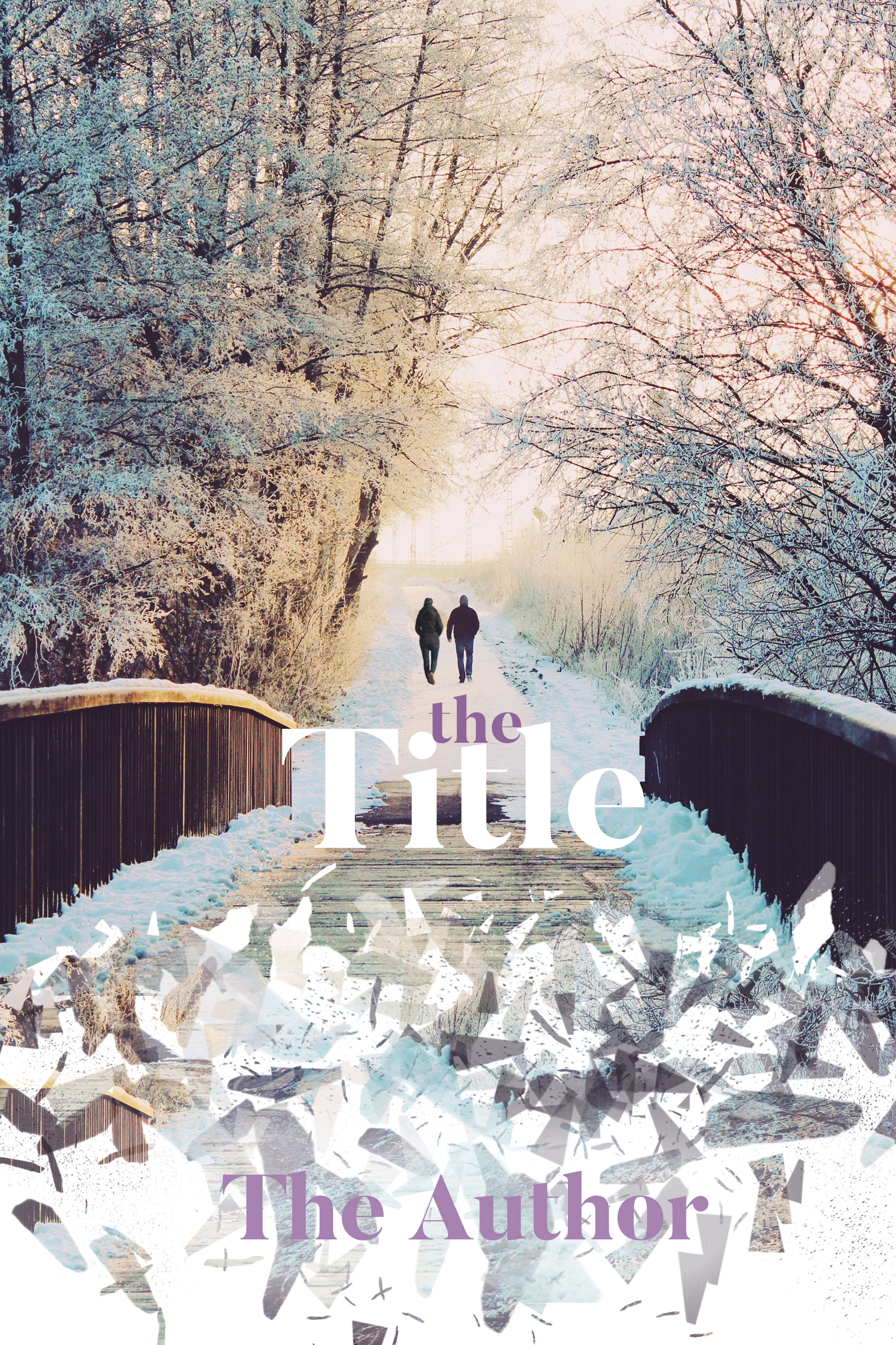 Concept cover for a winter romance. Characters moving forward in their lives, together.