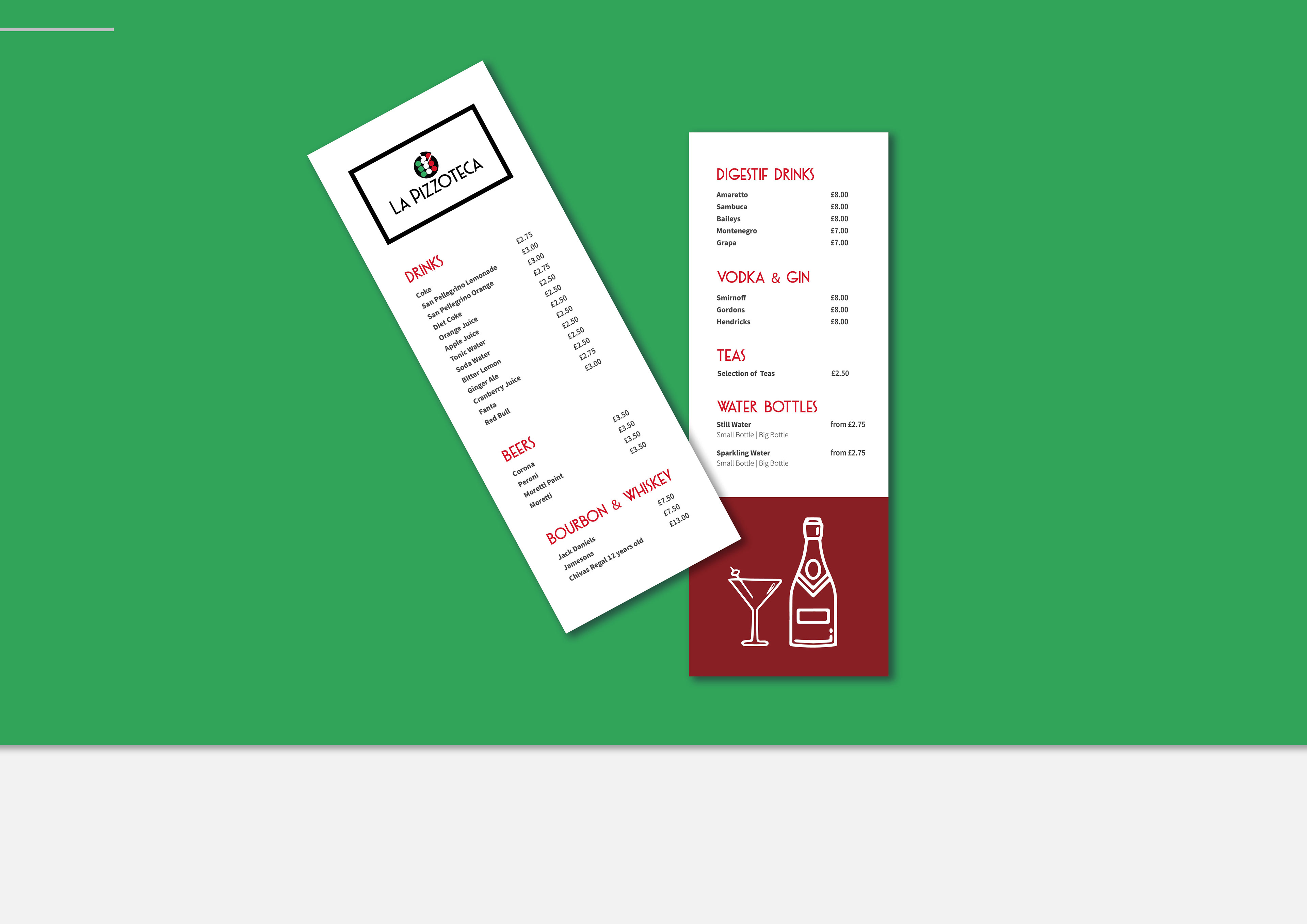La Pizzoteca Drinks Menu