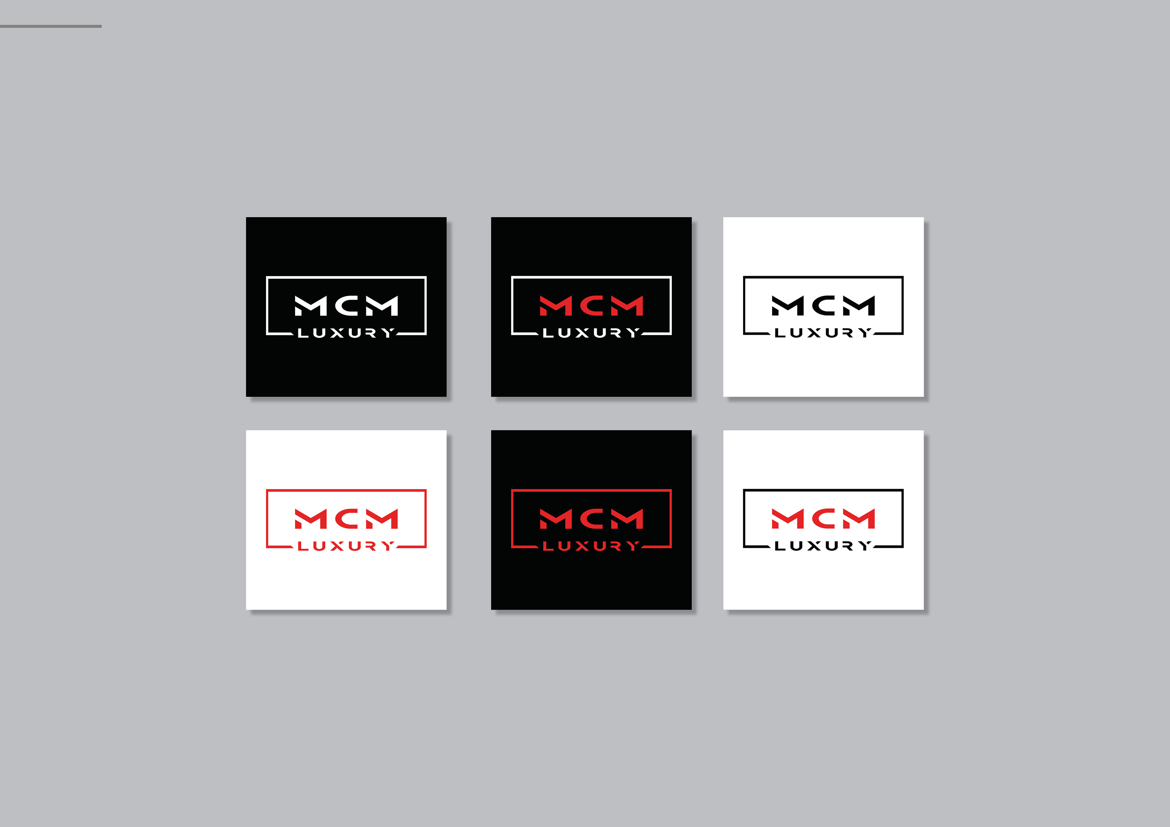 MCM luxury logo in different colours