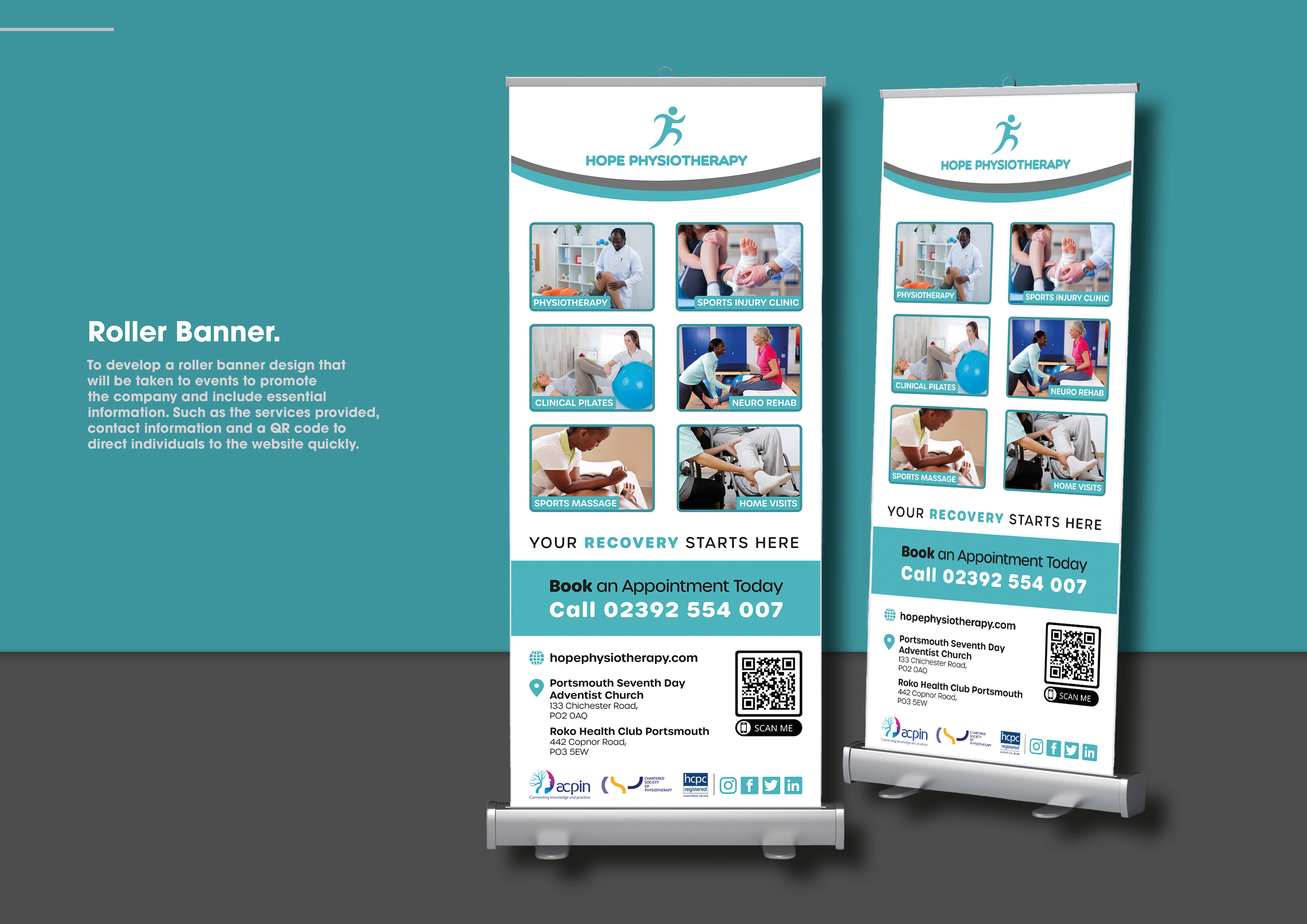 Hope Physiotherapy Roller Banner