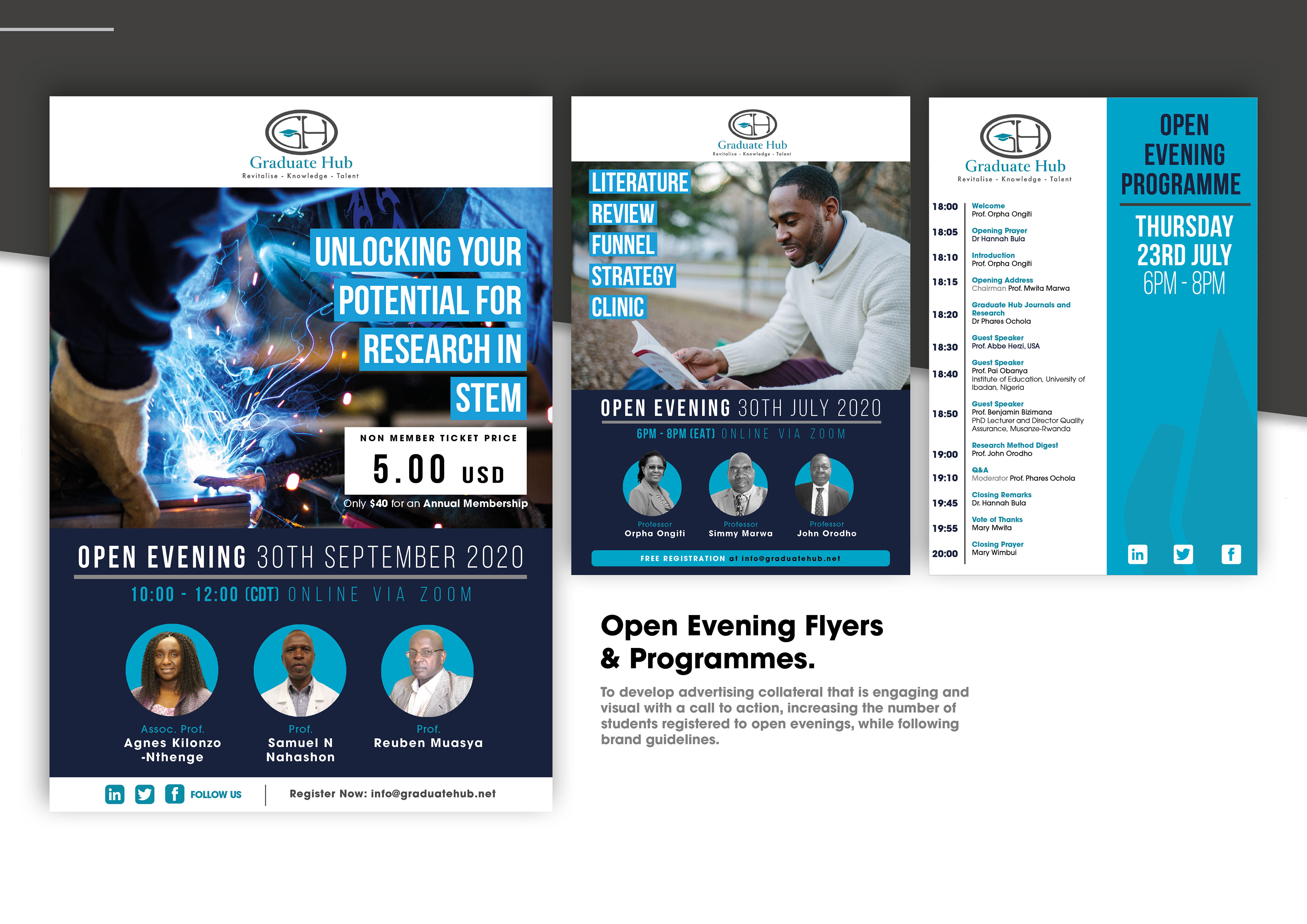 Graduate Hub Event Flyers
