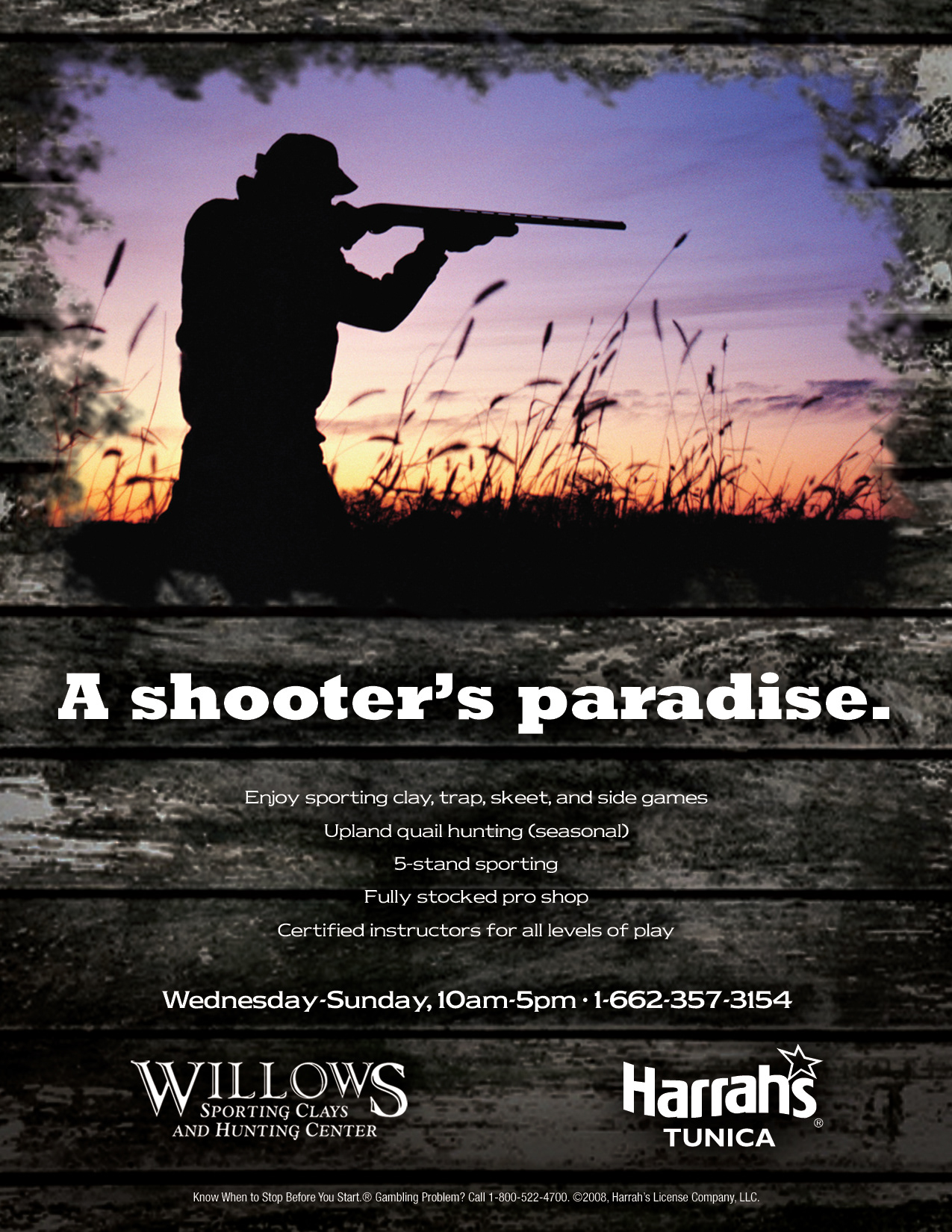 Print ad for Harrah's Casino, Tracy Locke