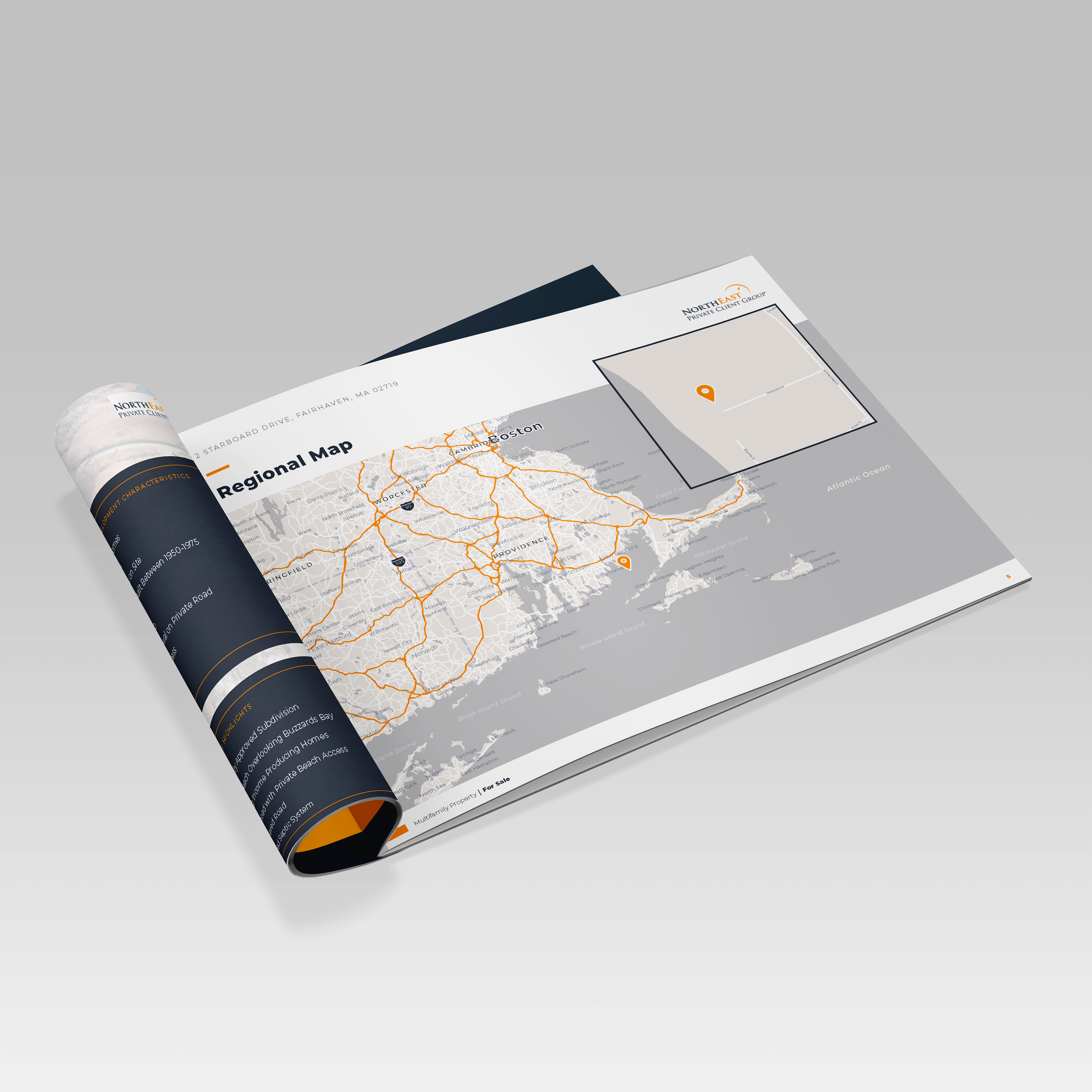 Regional Map and Street Map designed, branded, and formatted.