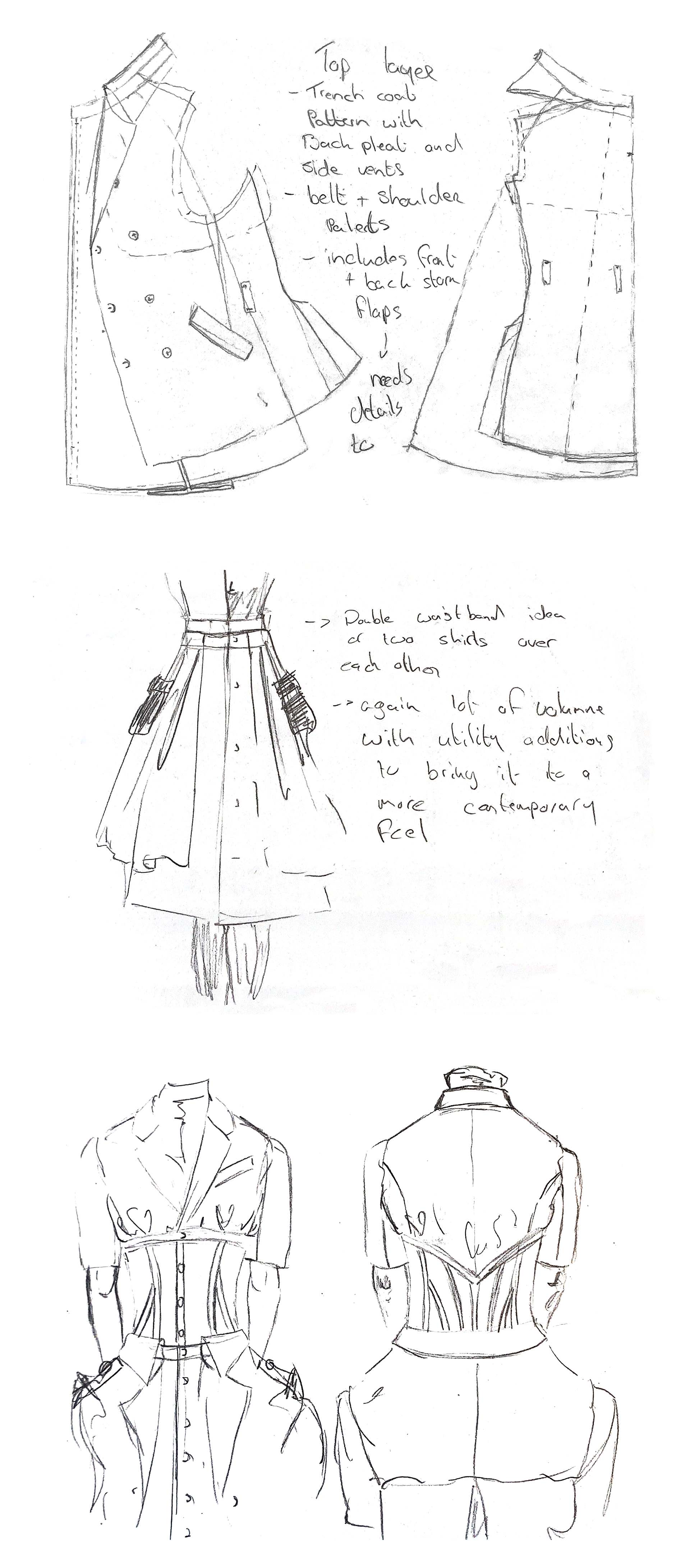 2D sketches as base for 3D development