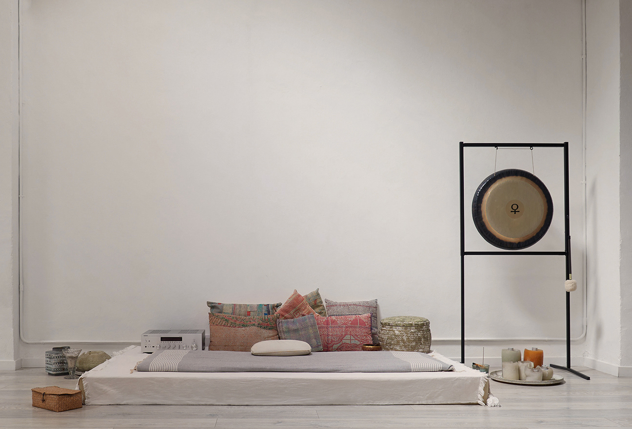 london commercial interior photography of a yoga space