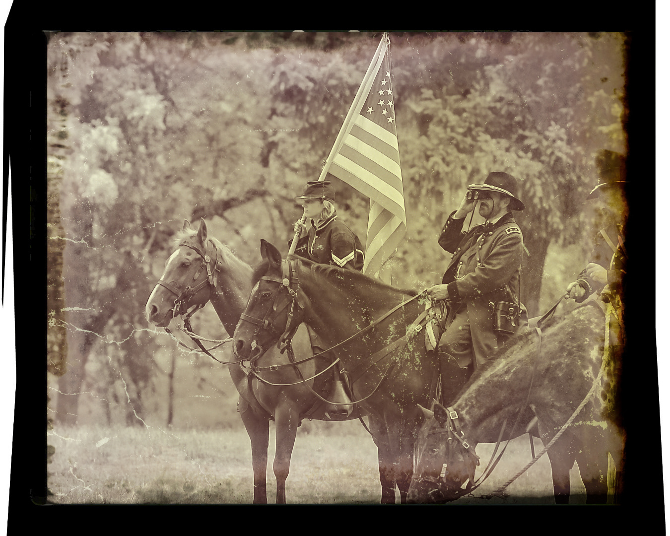 Gen U.S. Grant Observes the Battle