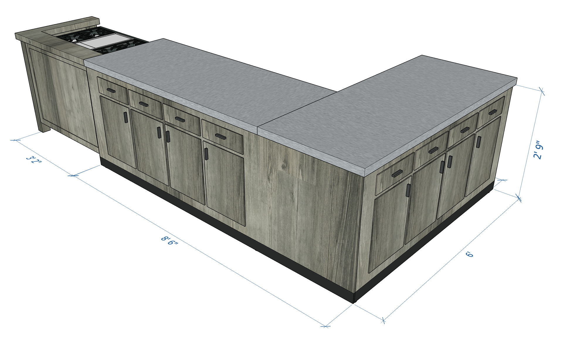 3D model of cook station