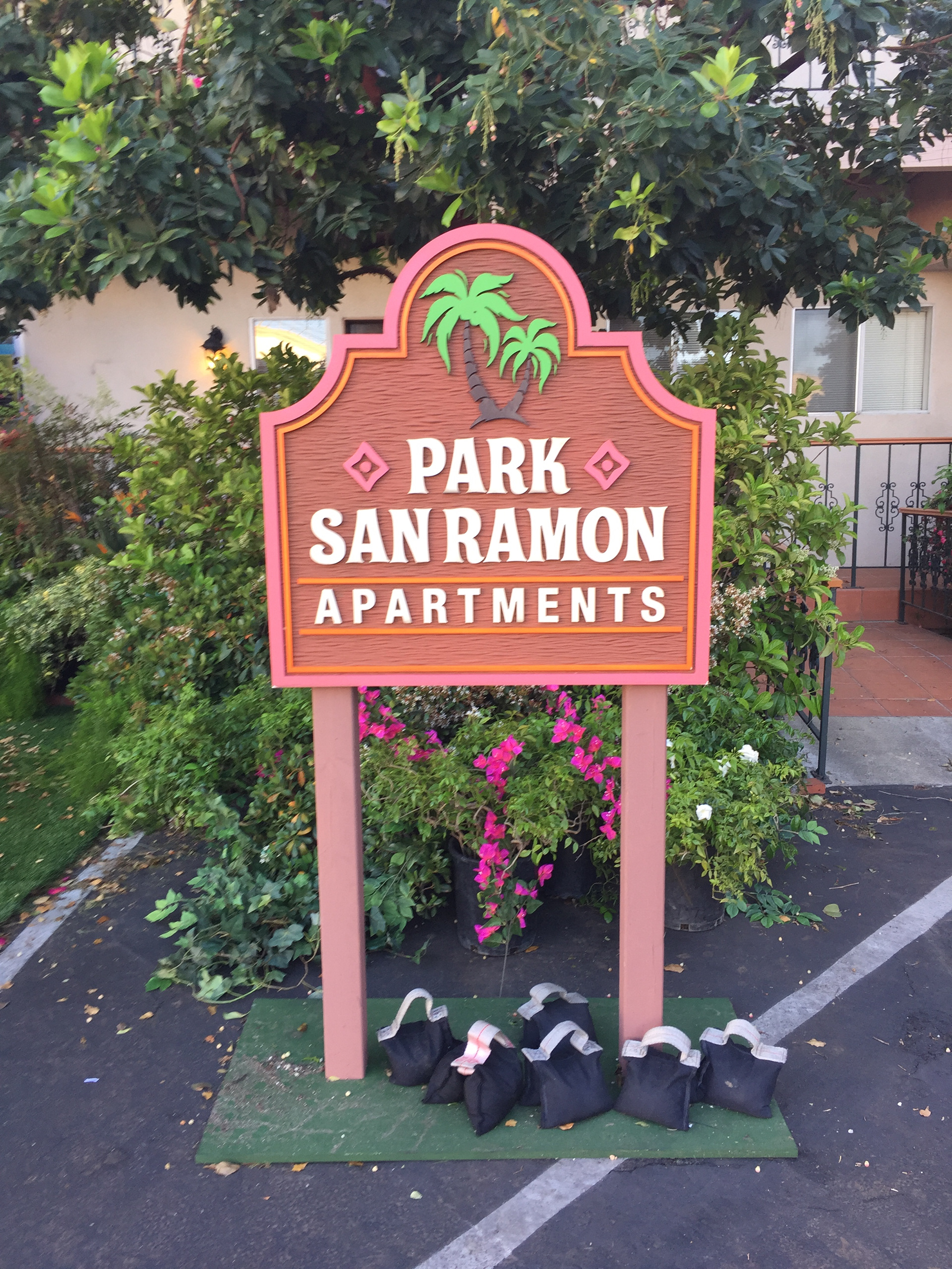 apartment complex sign