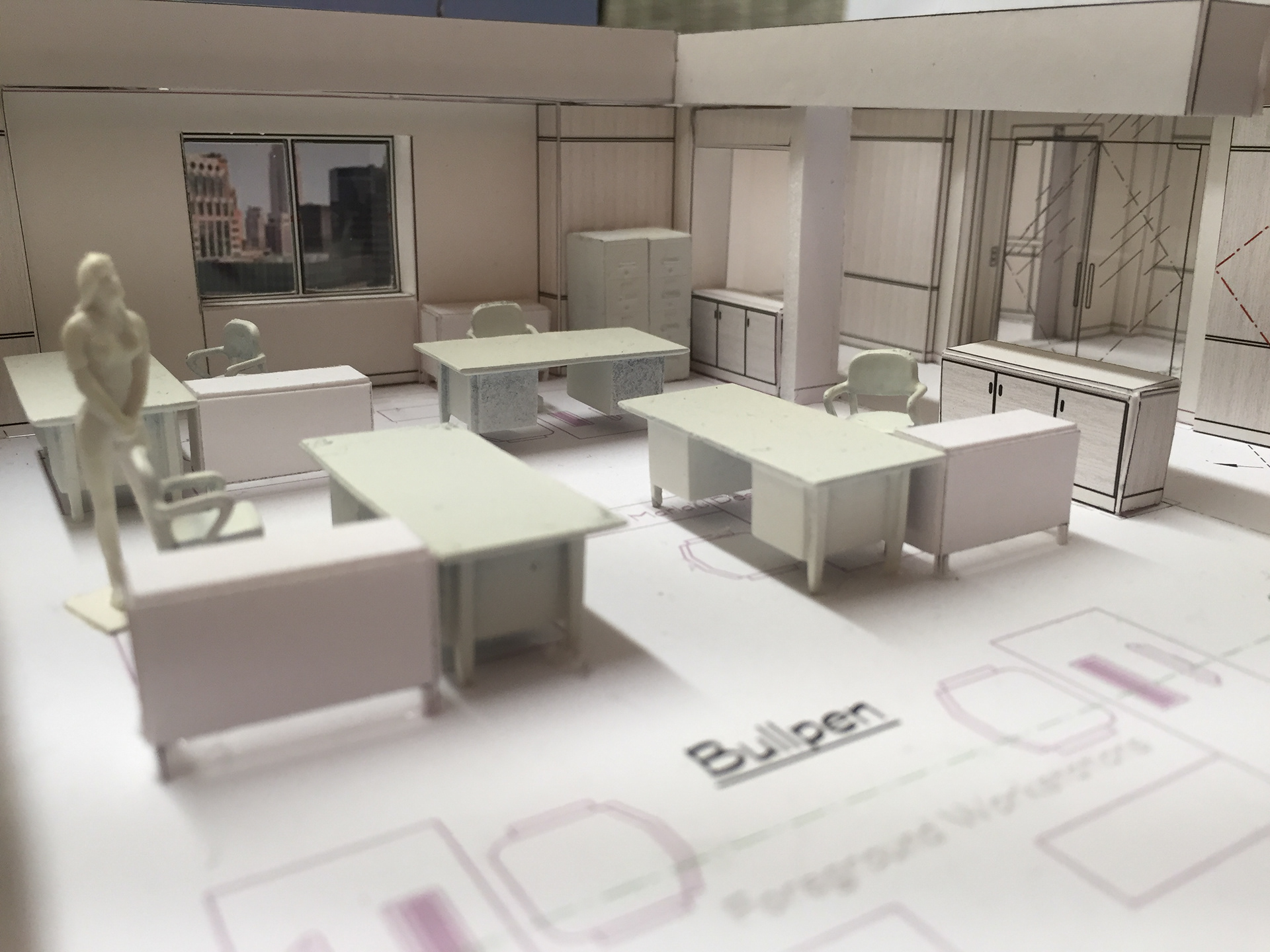 physical model of New York office