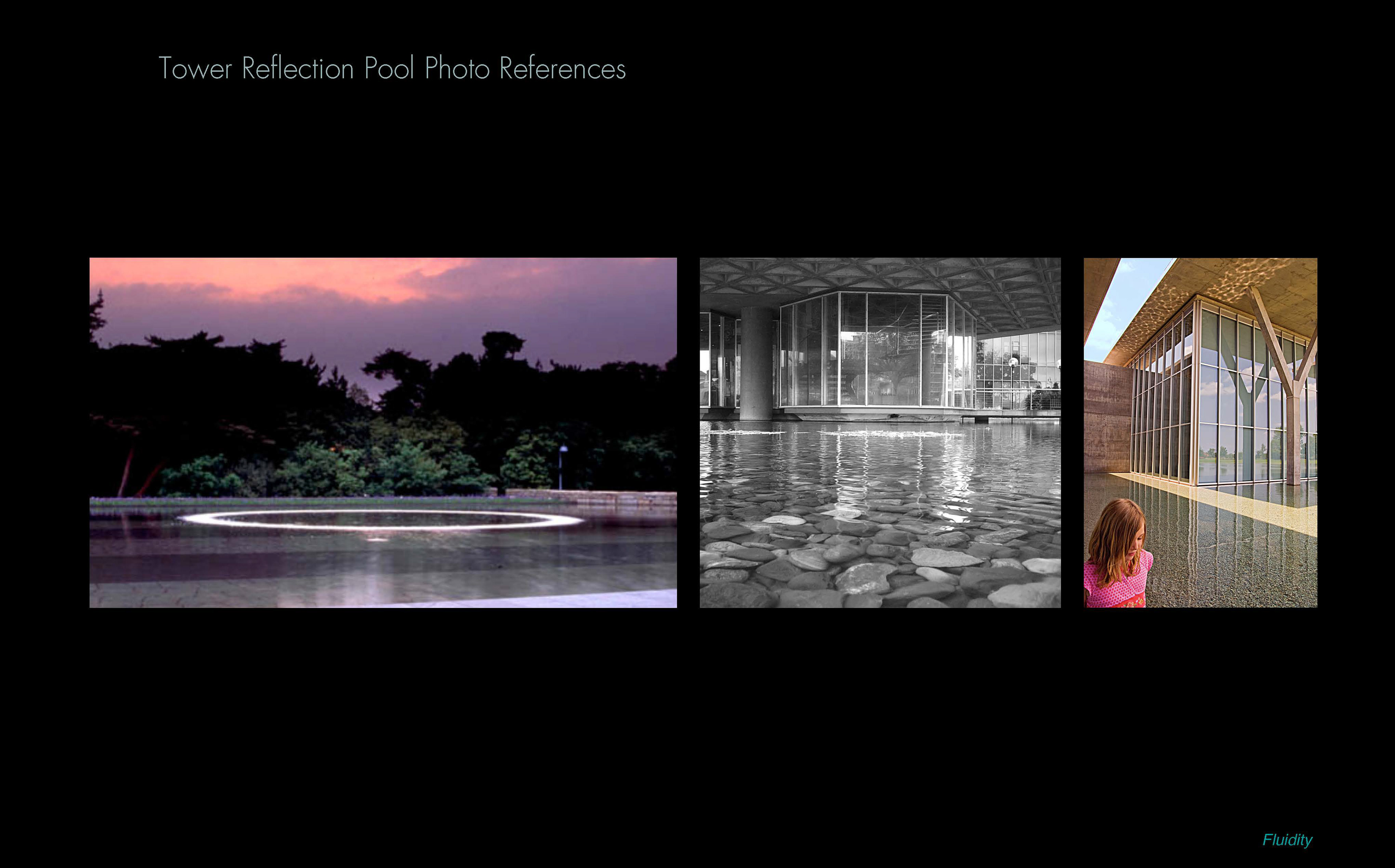 tower reflecting pool concept reference images