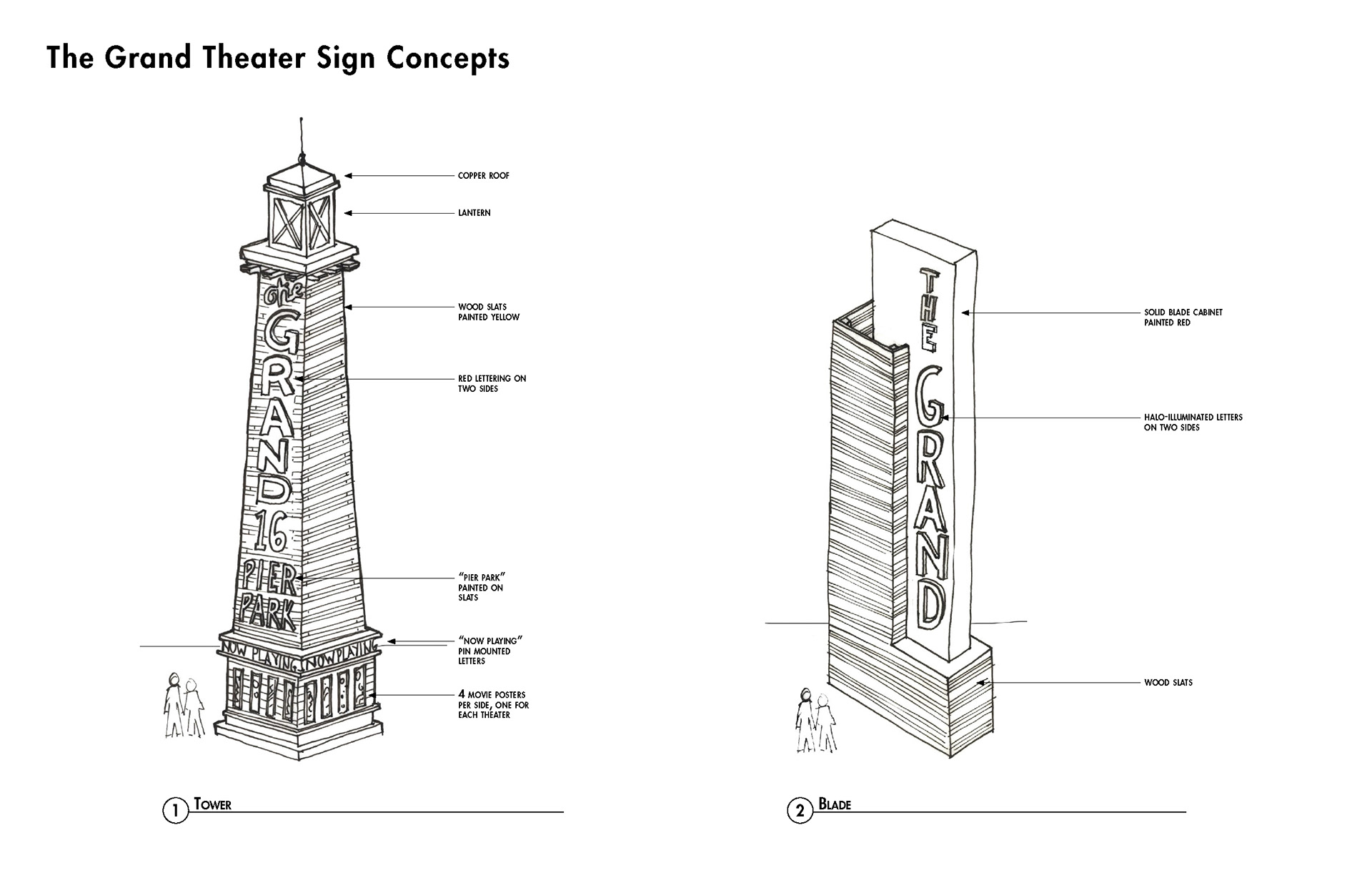theater sign concept sketch