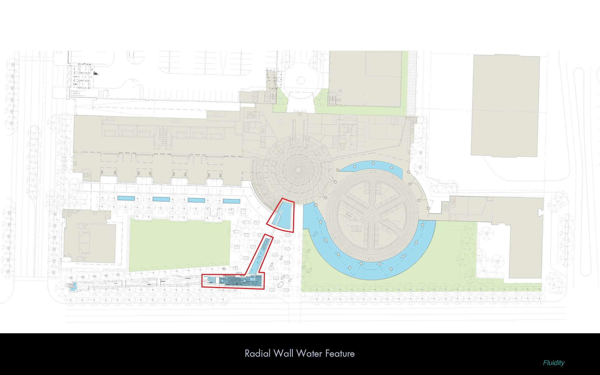 radial water feature