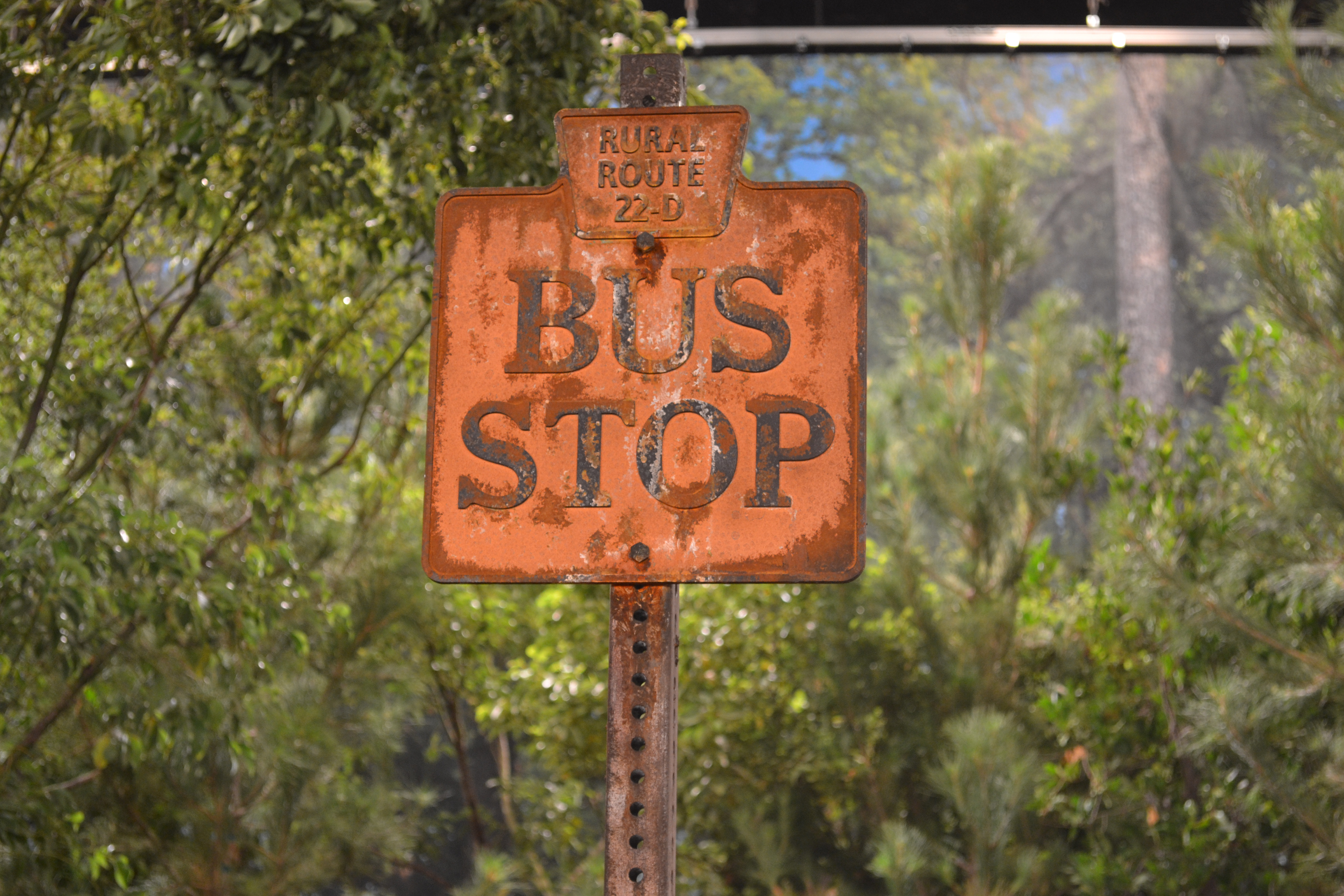 bus stop sign