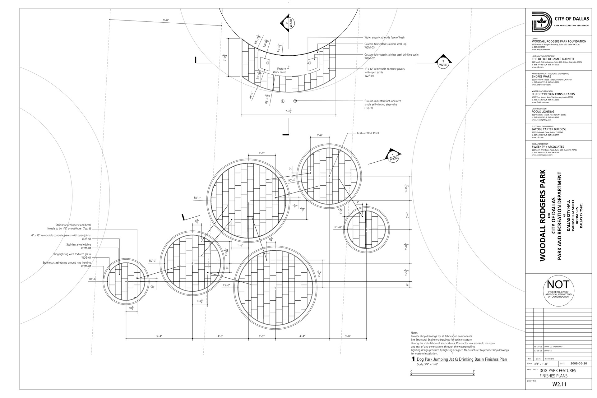 dog park fountain plan