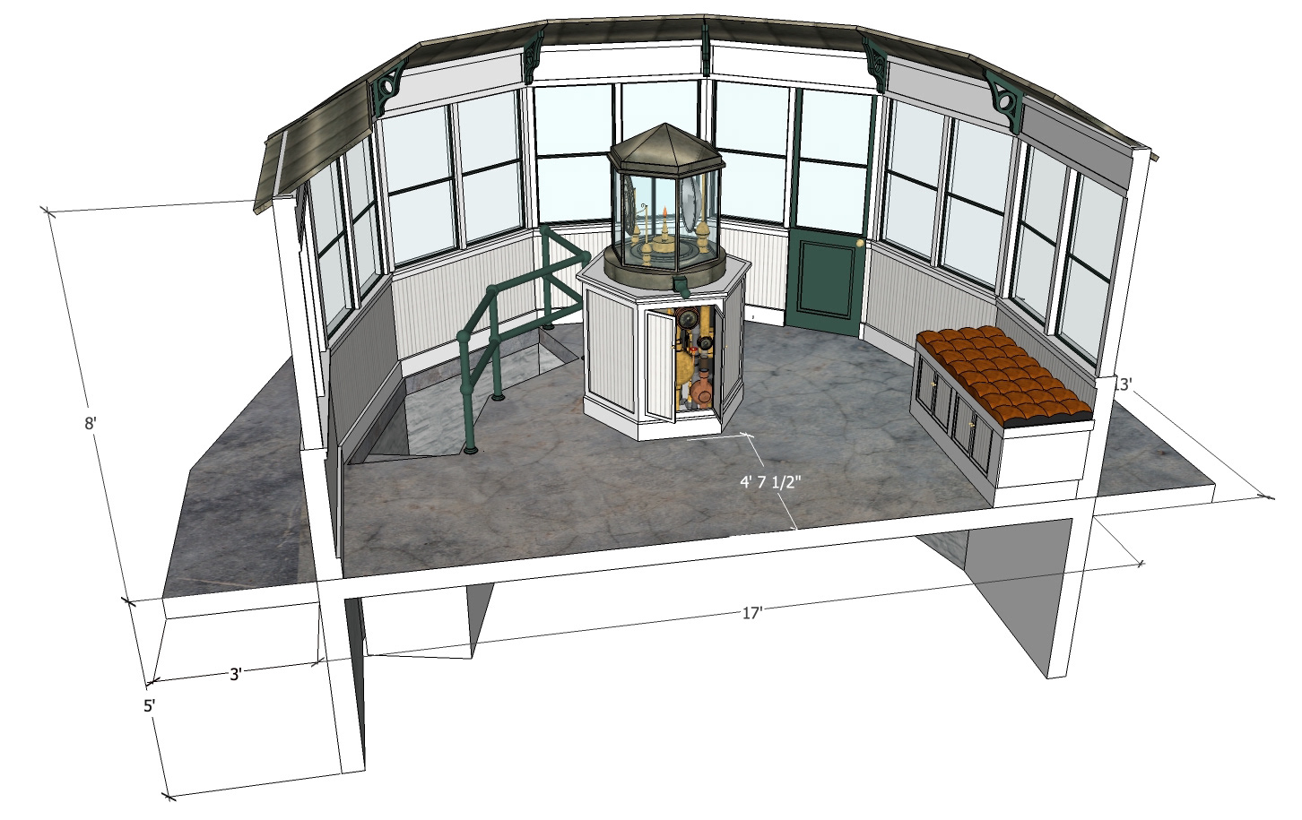 3D model of lighthouse interior