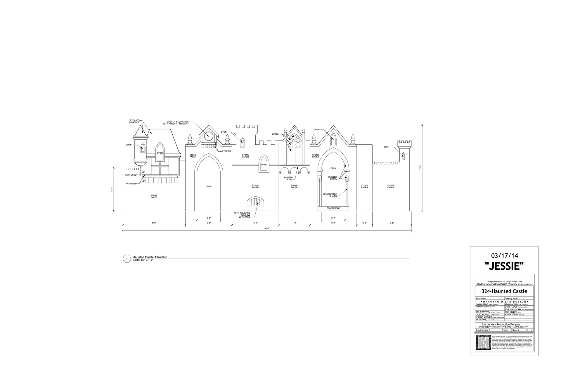 haunted castle Halloween drawing