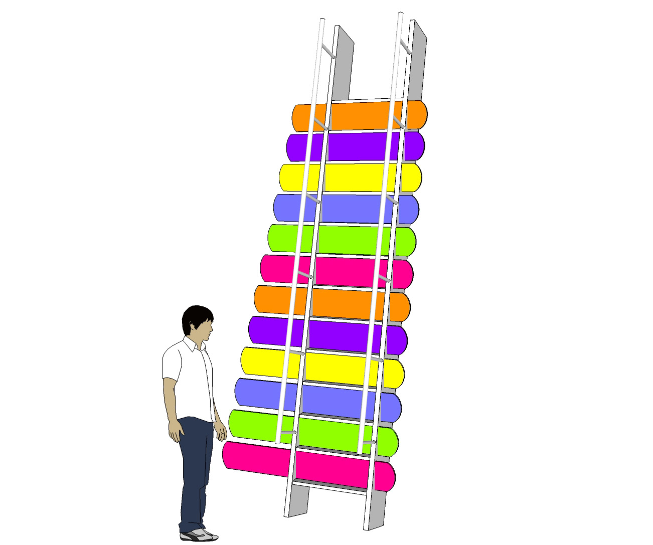 3D model of xylophone ladder
